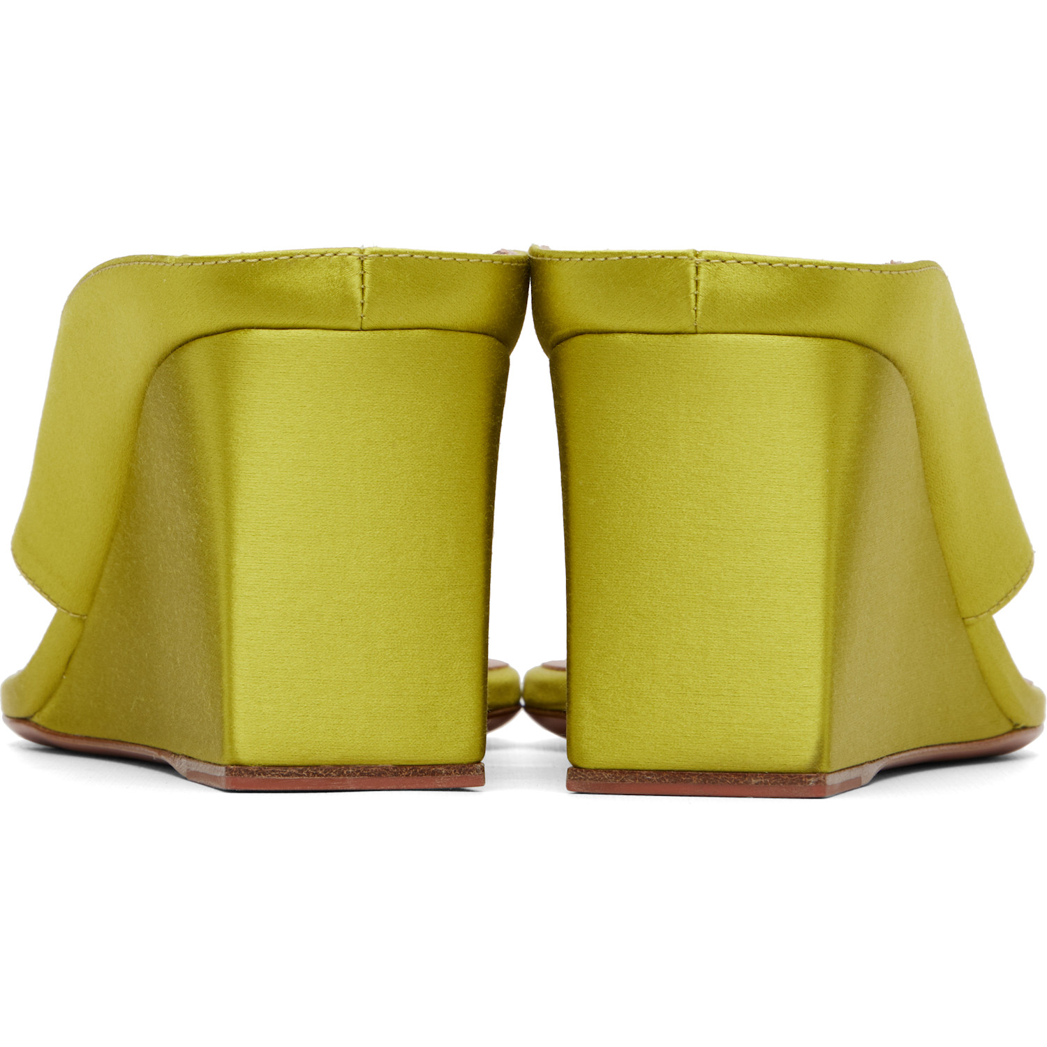  Alaïa Green Cube Thong Mule Sandals 