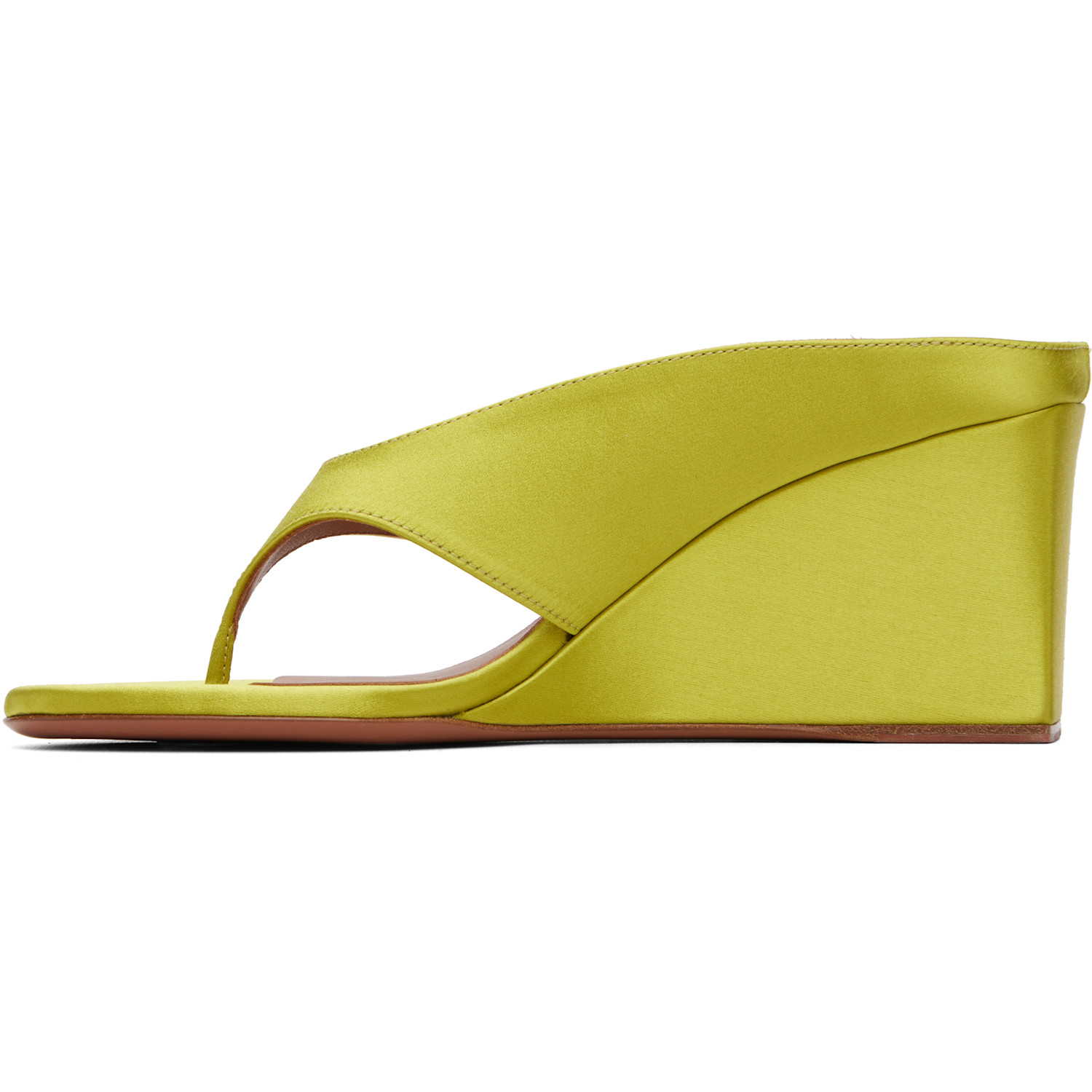  Alaïa Green Cube Thong Mule Sandals 