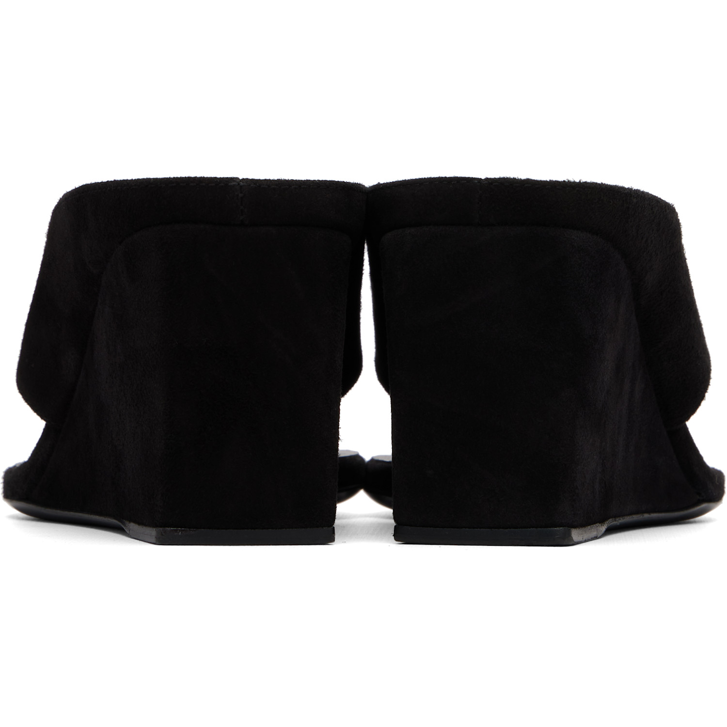  Alaïa Black Cube Thong Mule Sandals 