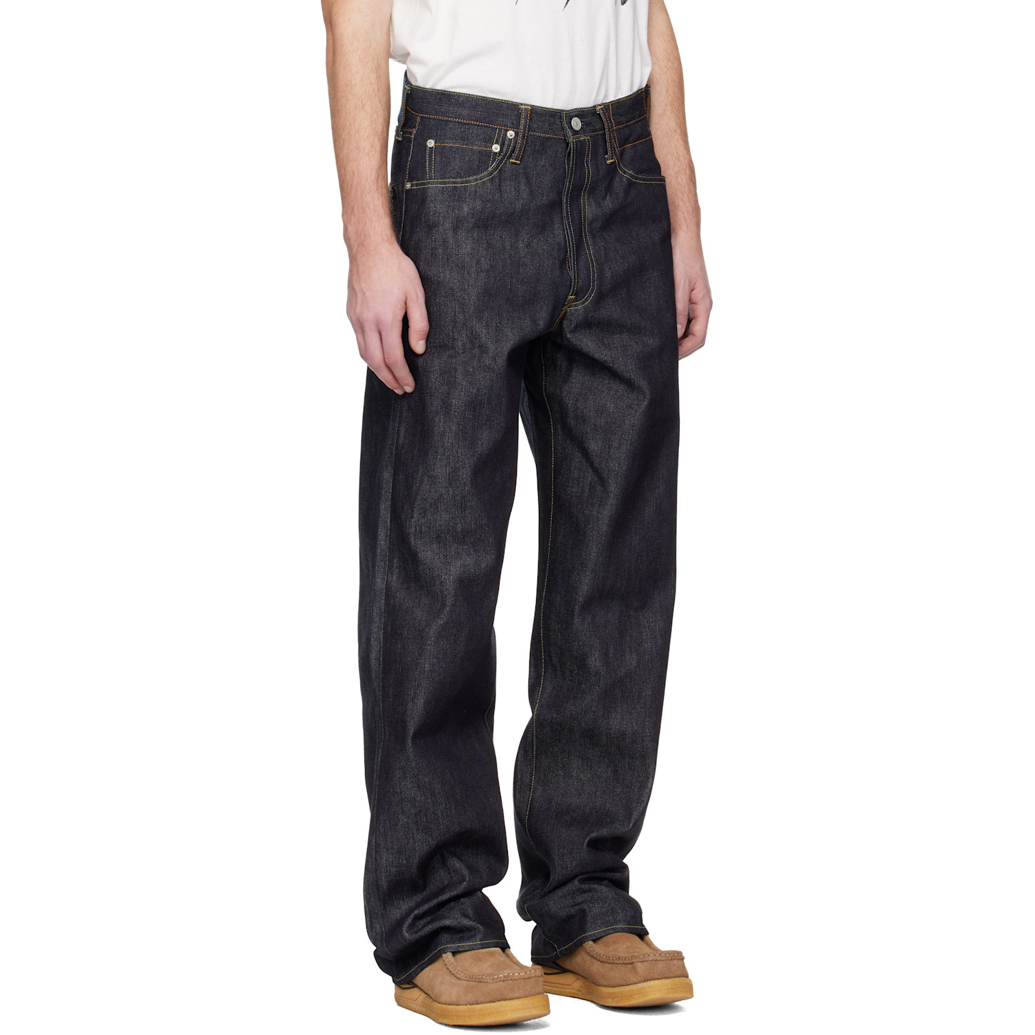  Visvim Navy Social Sculpture 01 Ex Wd Unwashed Jeans 