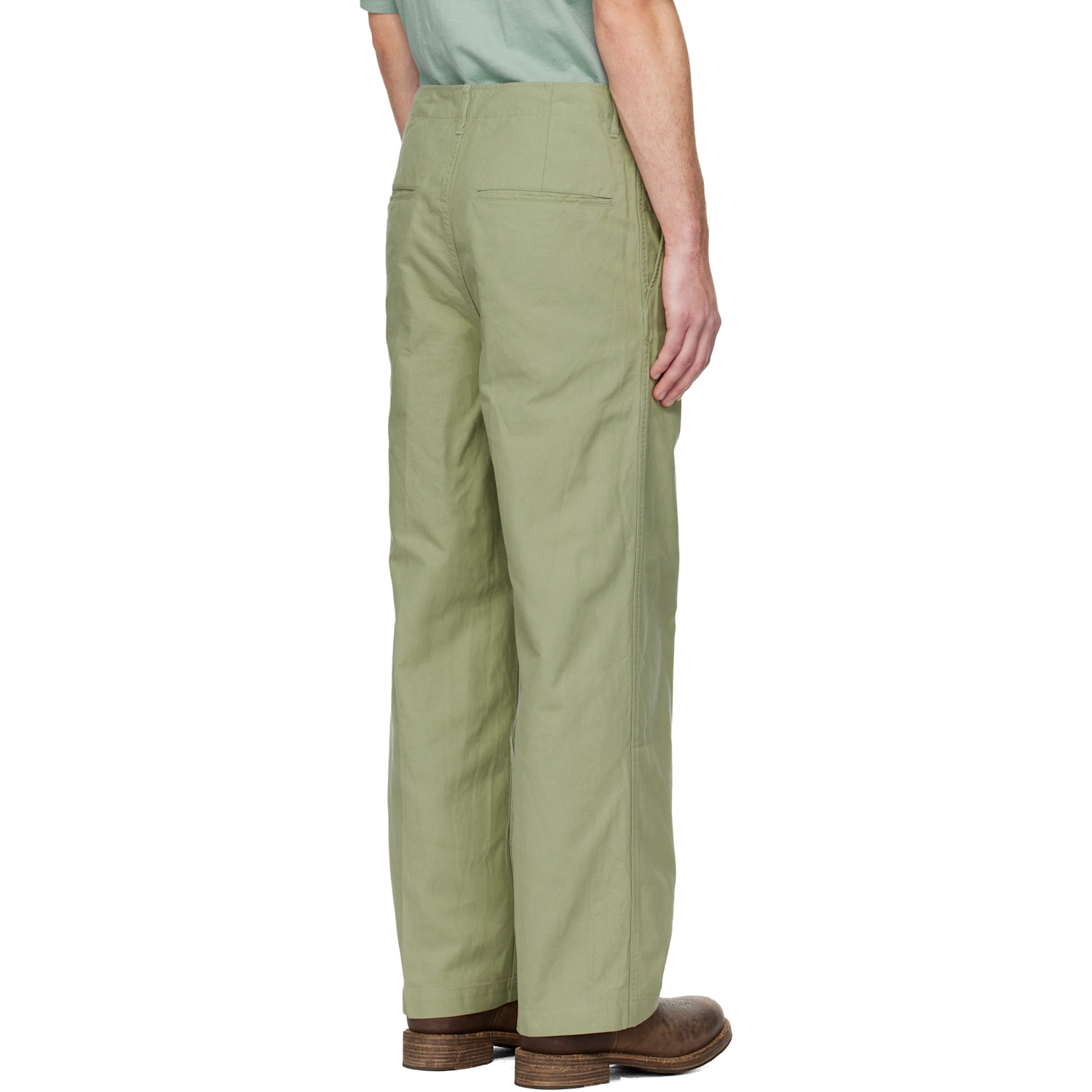  Visvim Green Ex Wide Chino Trousers 
