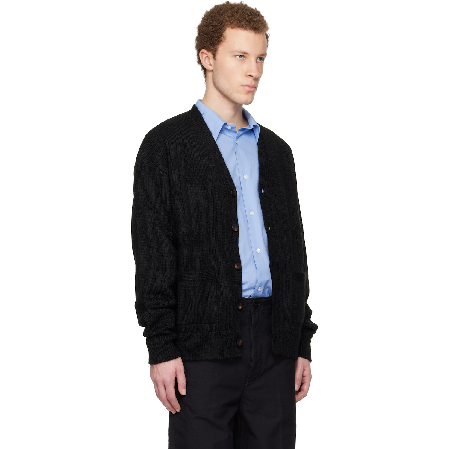  Visvim Cardigan Noir En Tricot 