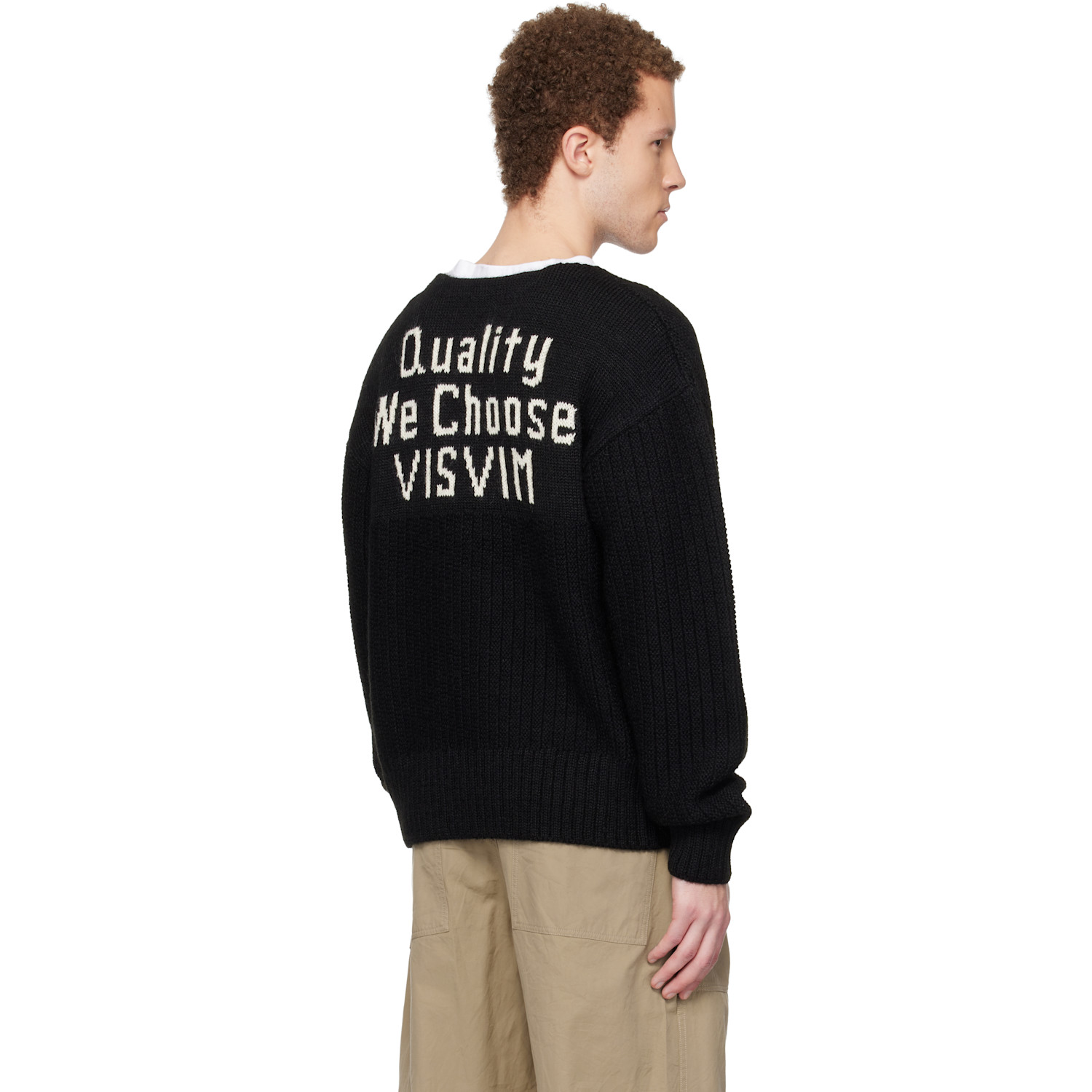  Visvim Black Boatneck Sweater 