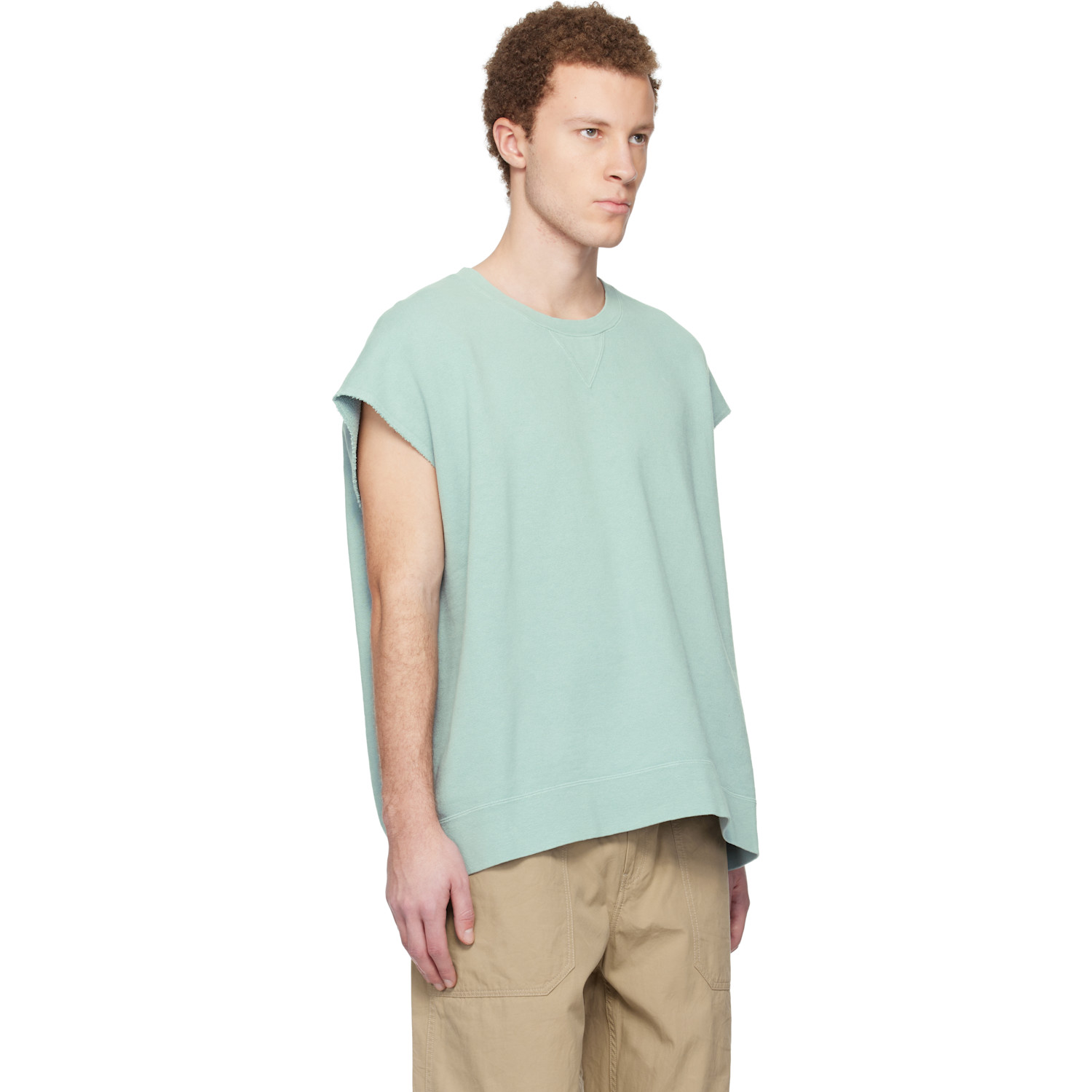  Visvim Blue Mondo S/l Dmgd Sweatshirt 