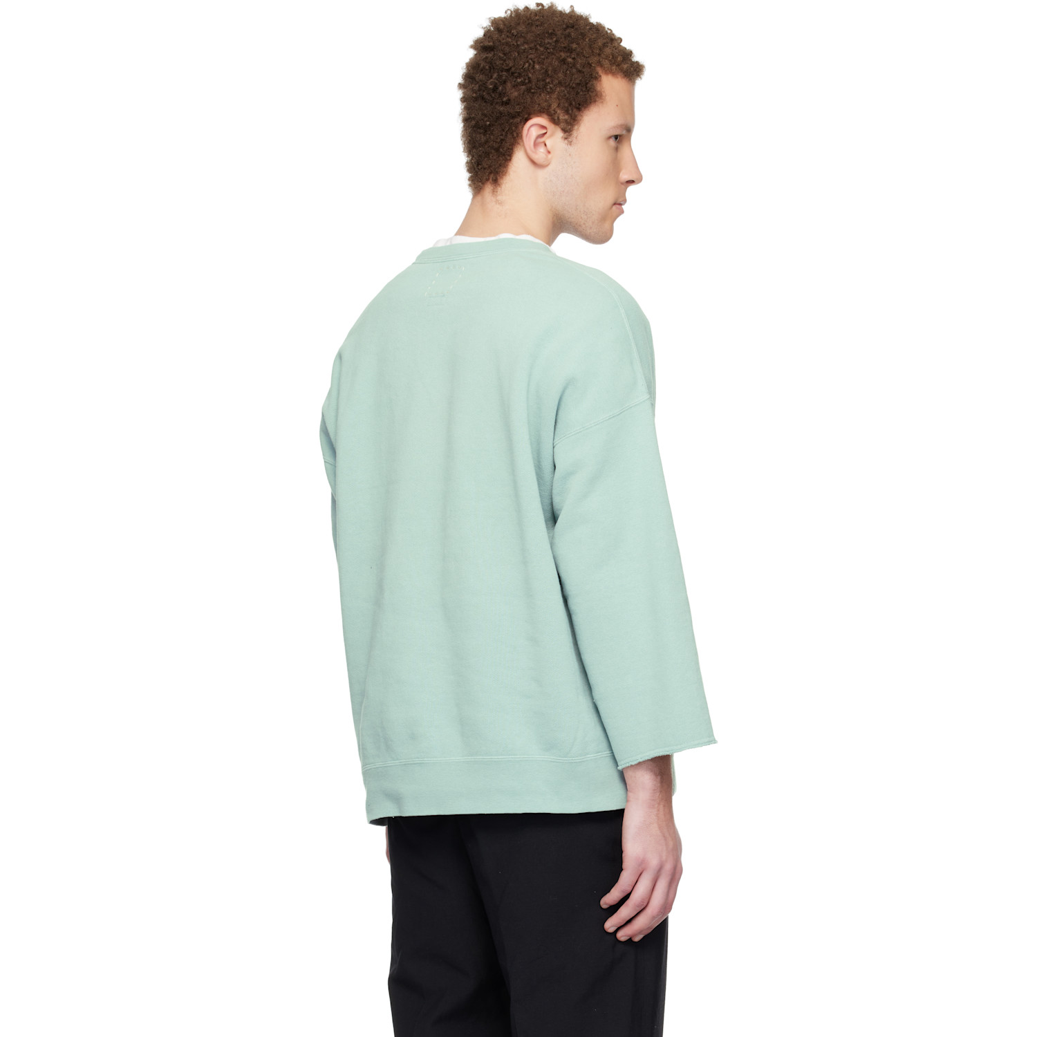  Visvim Blue Jumbo Sb 3/4 Dmgd Sweatshirt 