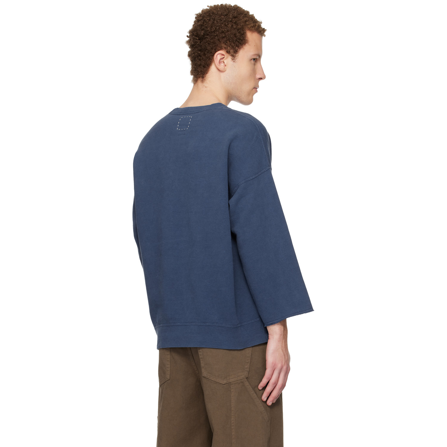  Visvim Blue Jumbo Sb 3/4 Dmgd Sweatshirt 