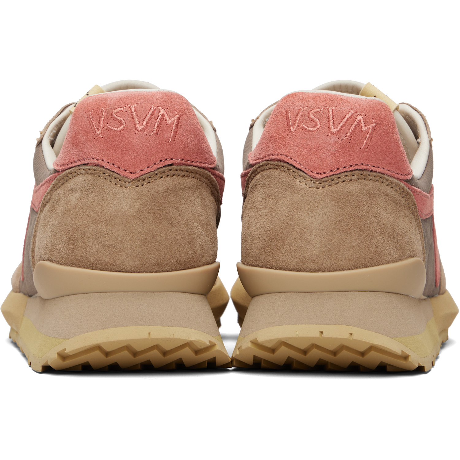  Visvim Taupe & Pink Fkt Runner Sneakers 