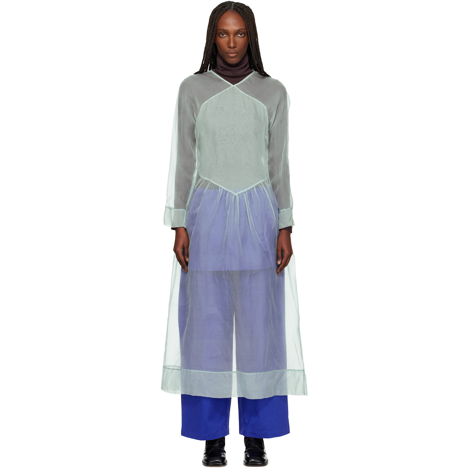 SC103 Blue Scenic Midi Dress