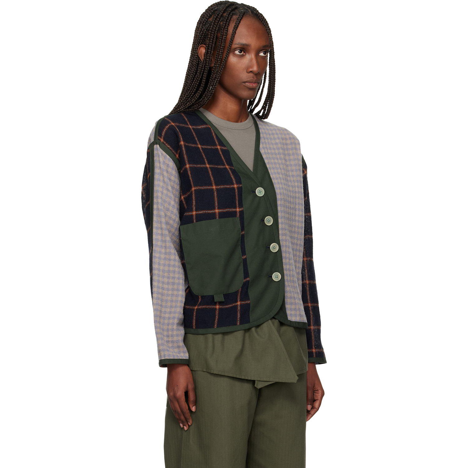  Sc103 Multicolor Ridge Cardigan 