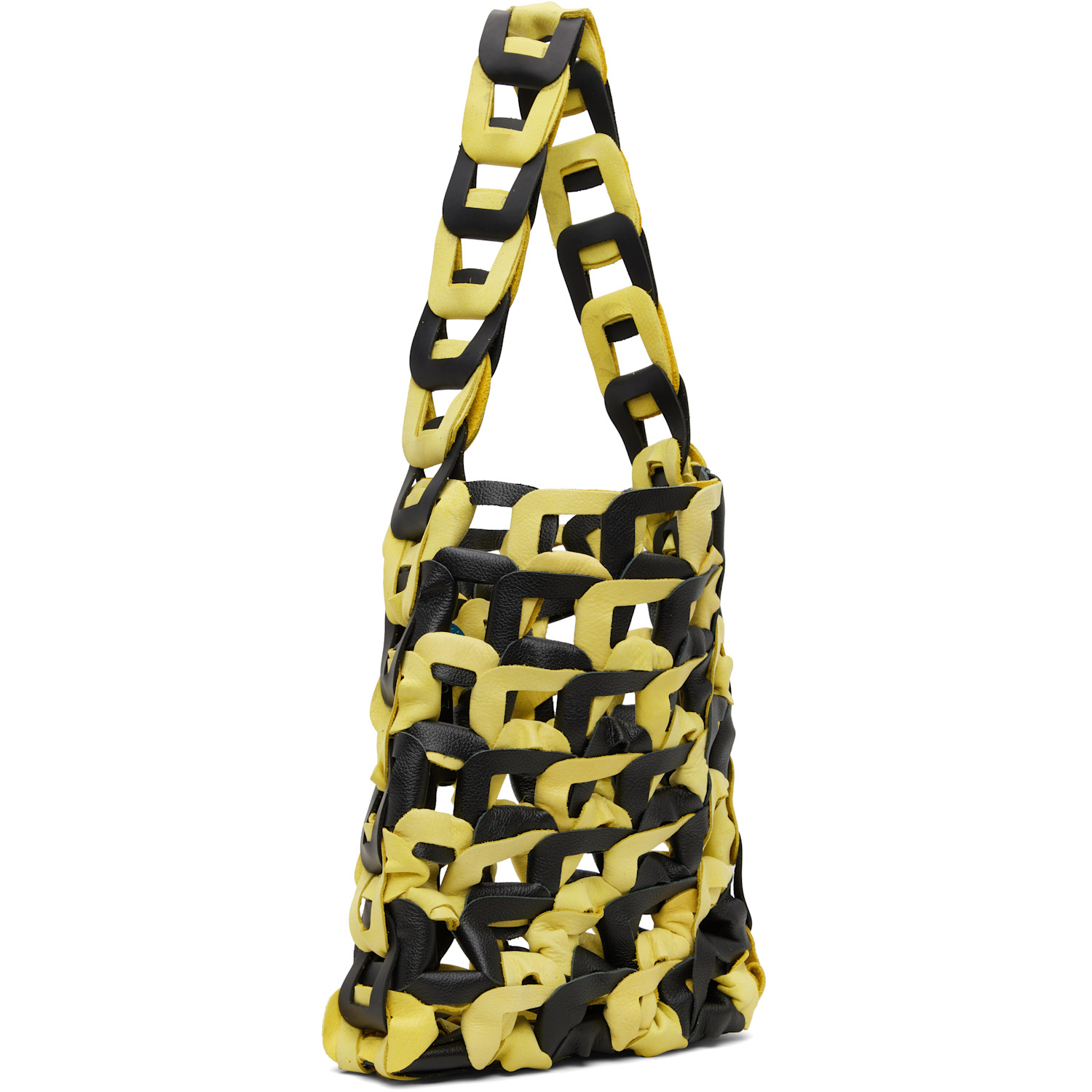  Sc103 Black & Yellow Links Medium Tote 