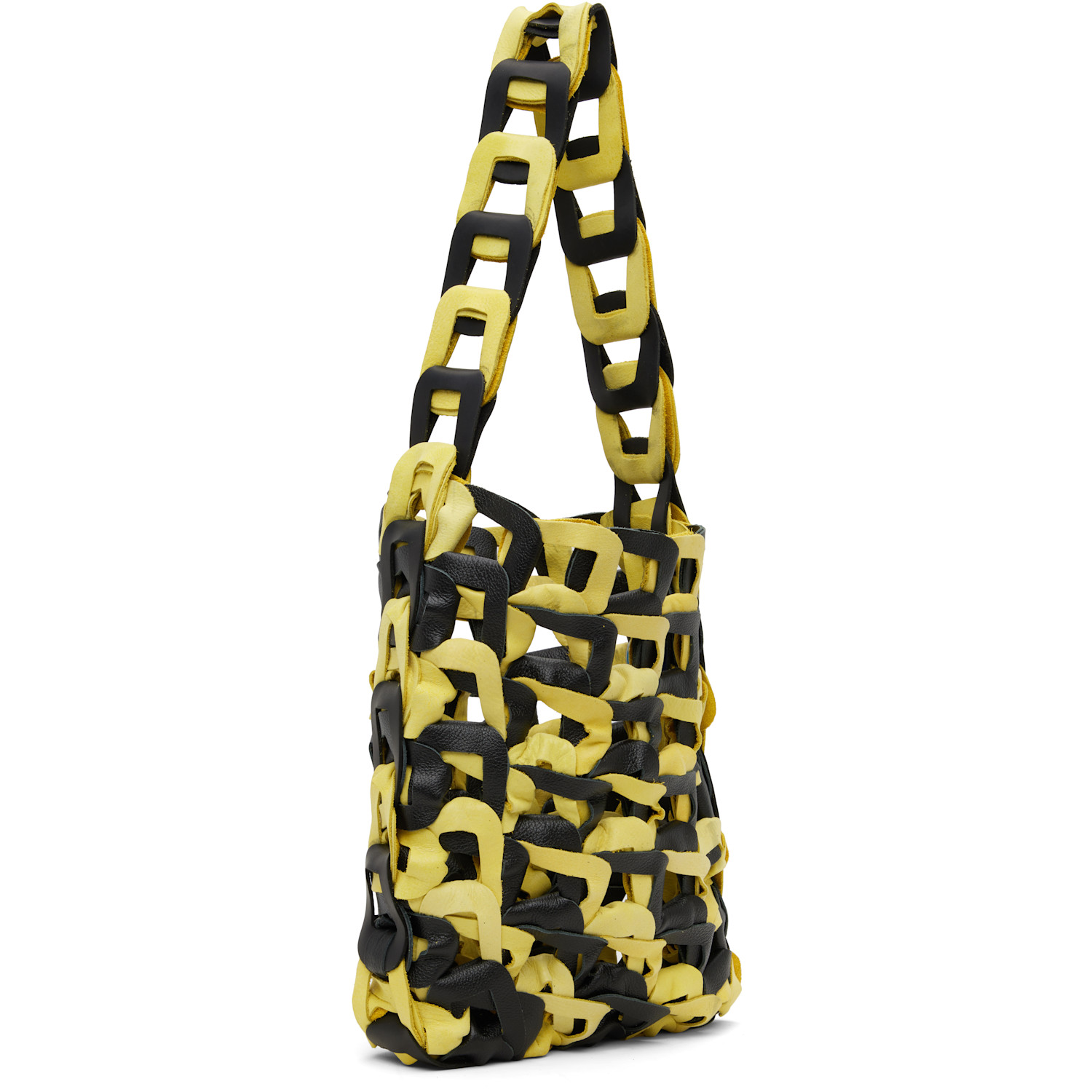  Sc103 Black & Yellow Links Medium Tote 