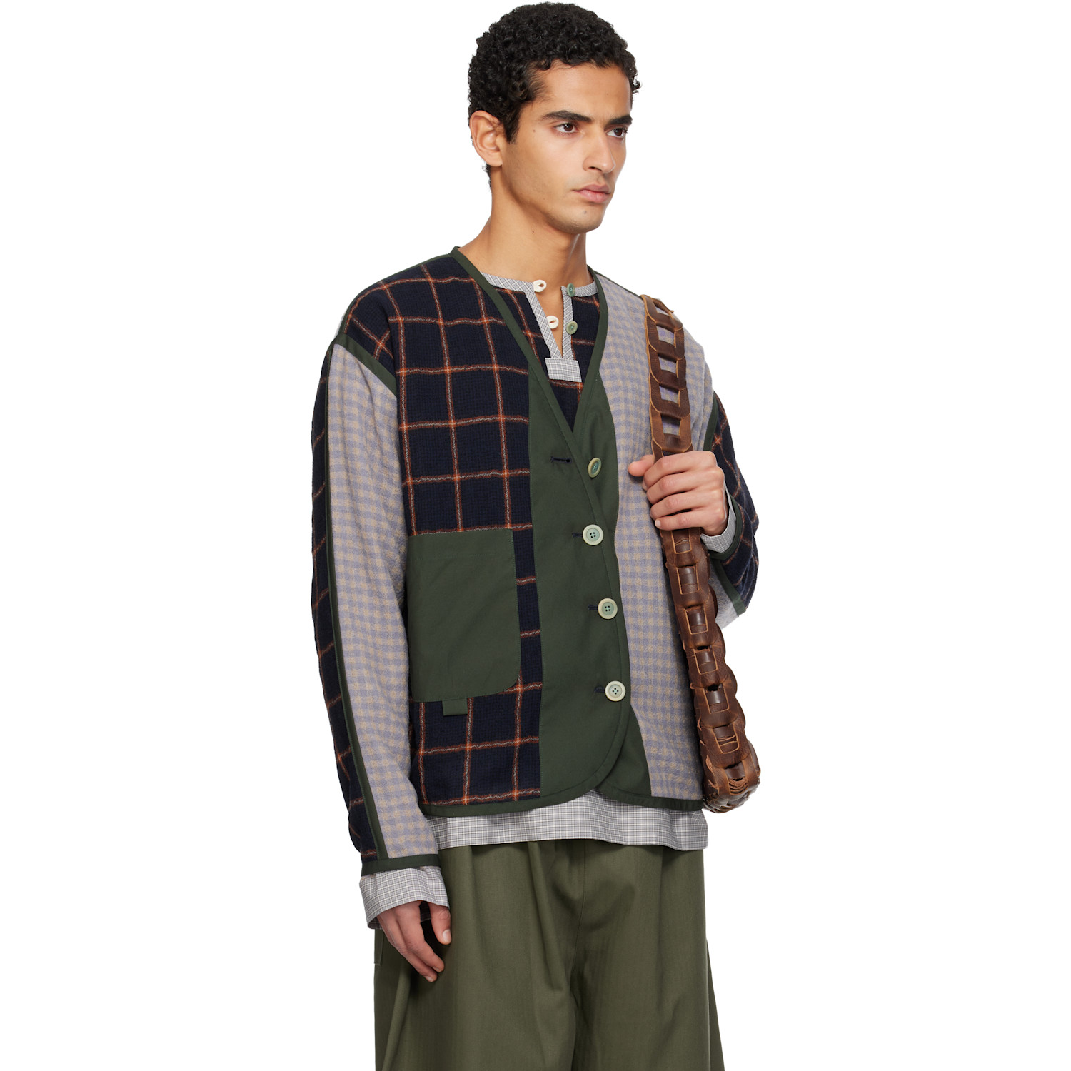  Sc103 Navy & Purple Ridge Cardigan 