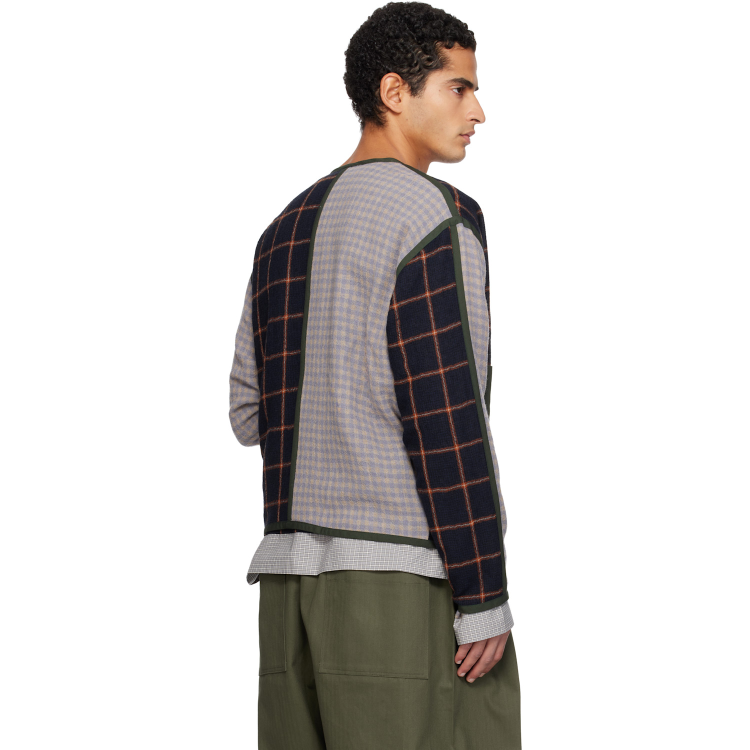  Sc103 Navy & Purple Ridge Cardigan 