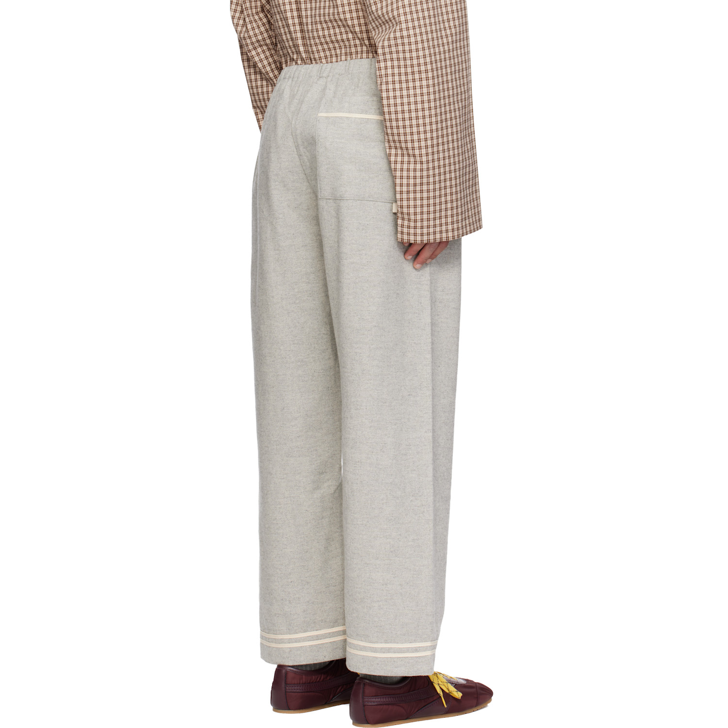  Sc103 Gray Banner Trousers 