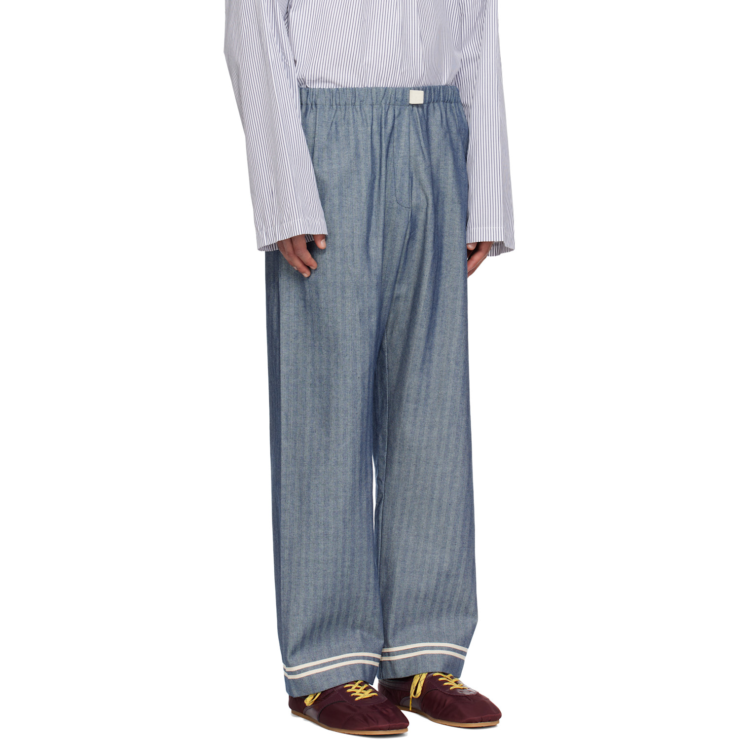  Sc103 Navy Banner Trousers 