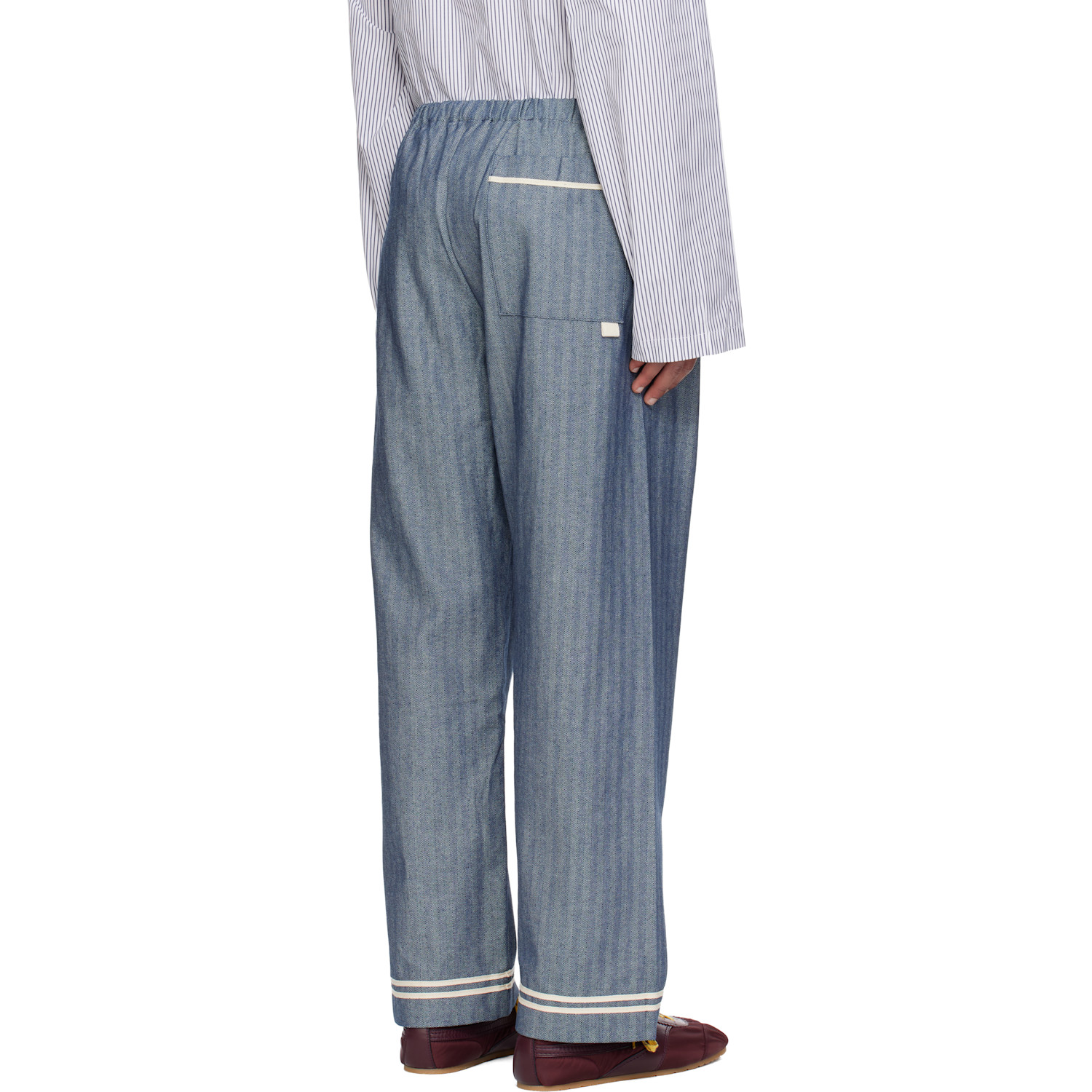  Sc103 Navy Banner Trousers 
