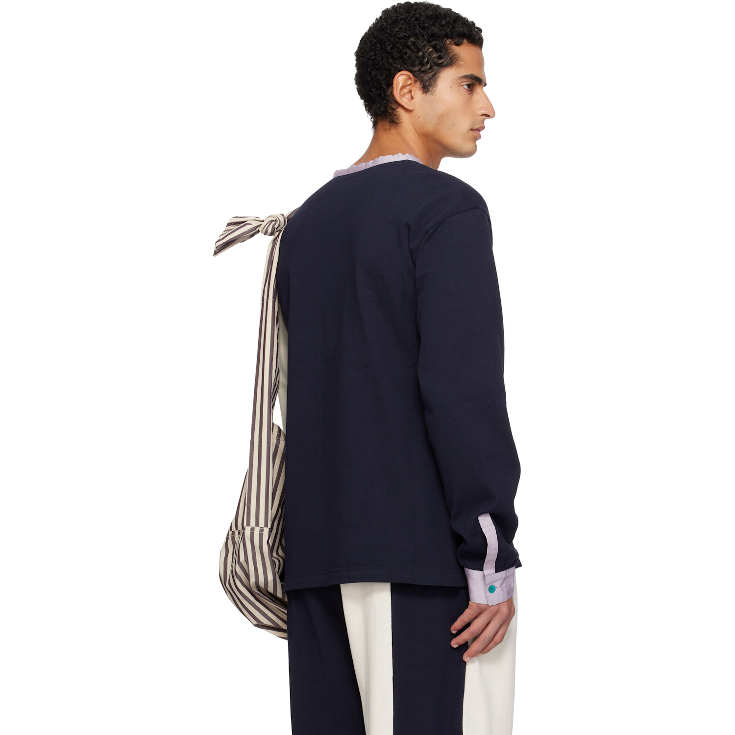  Sc103 Ssense Exclusive Navy & Off-white Guardian Henley 