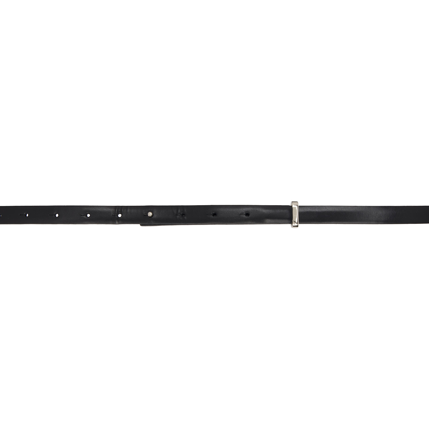  Toga Pulla Black Ring Metal Narrow Belt 