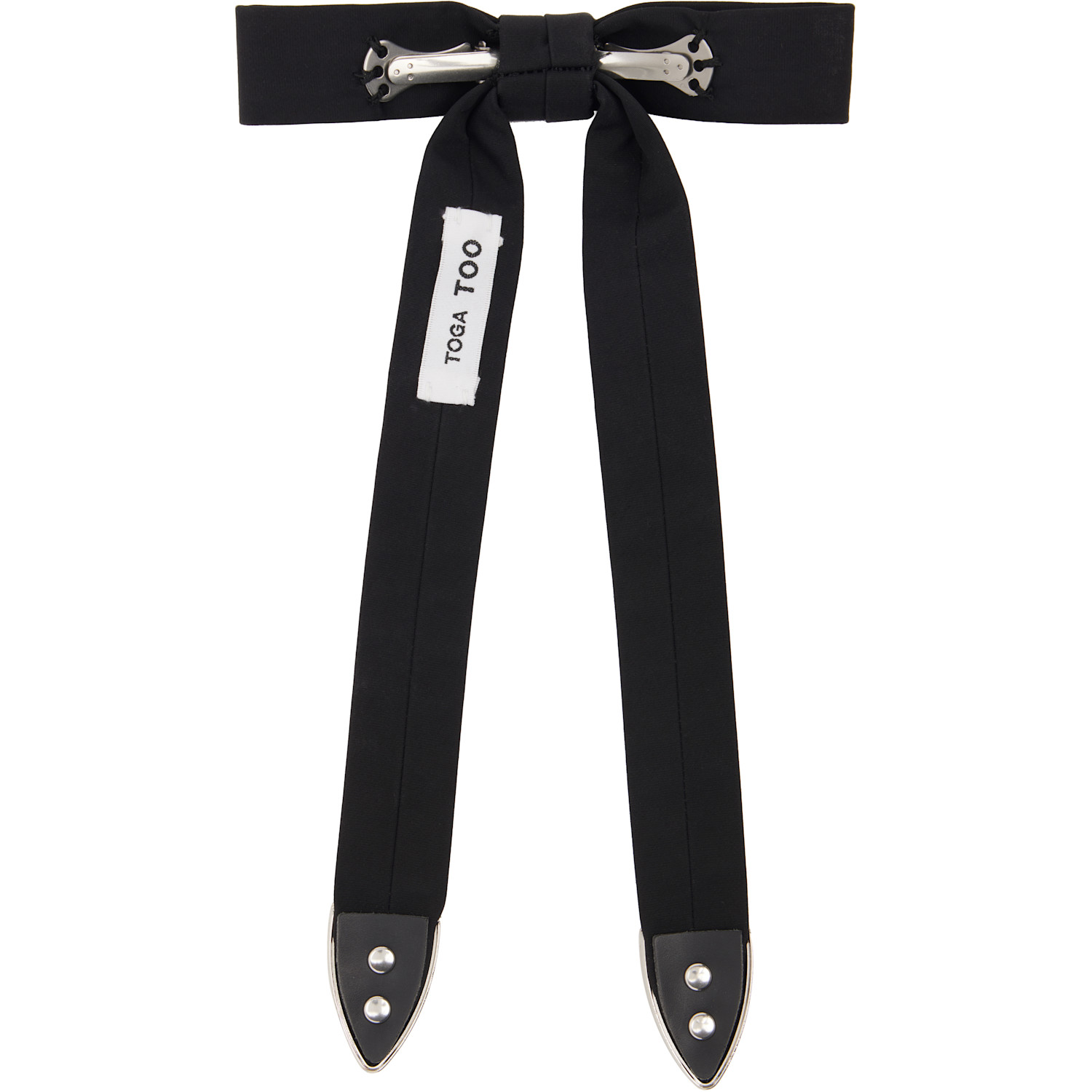  Toga Pulla Black Ribbon Metal Tie 