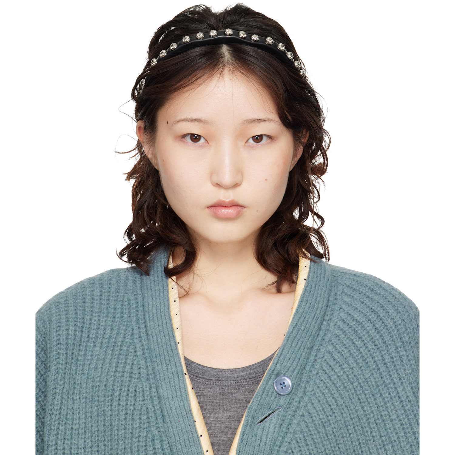 Toga Pulla Black Leather Headband