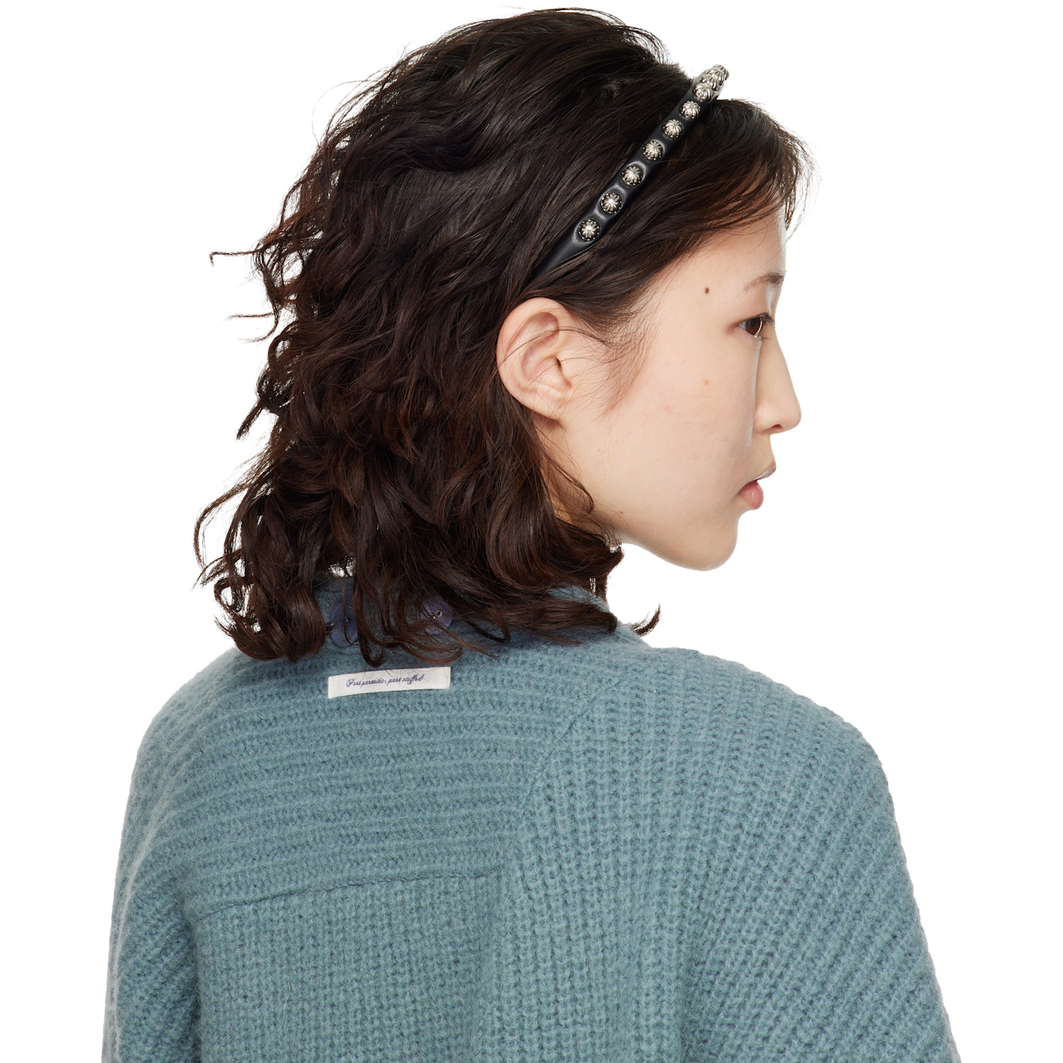  Toga Pulla Black Leather Headband 
