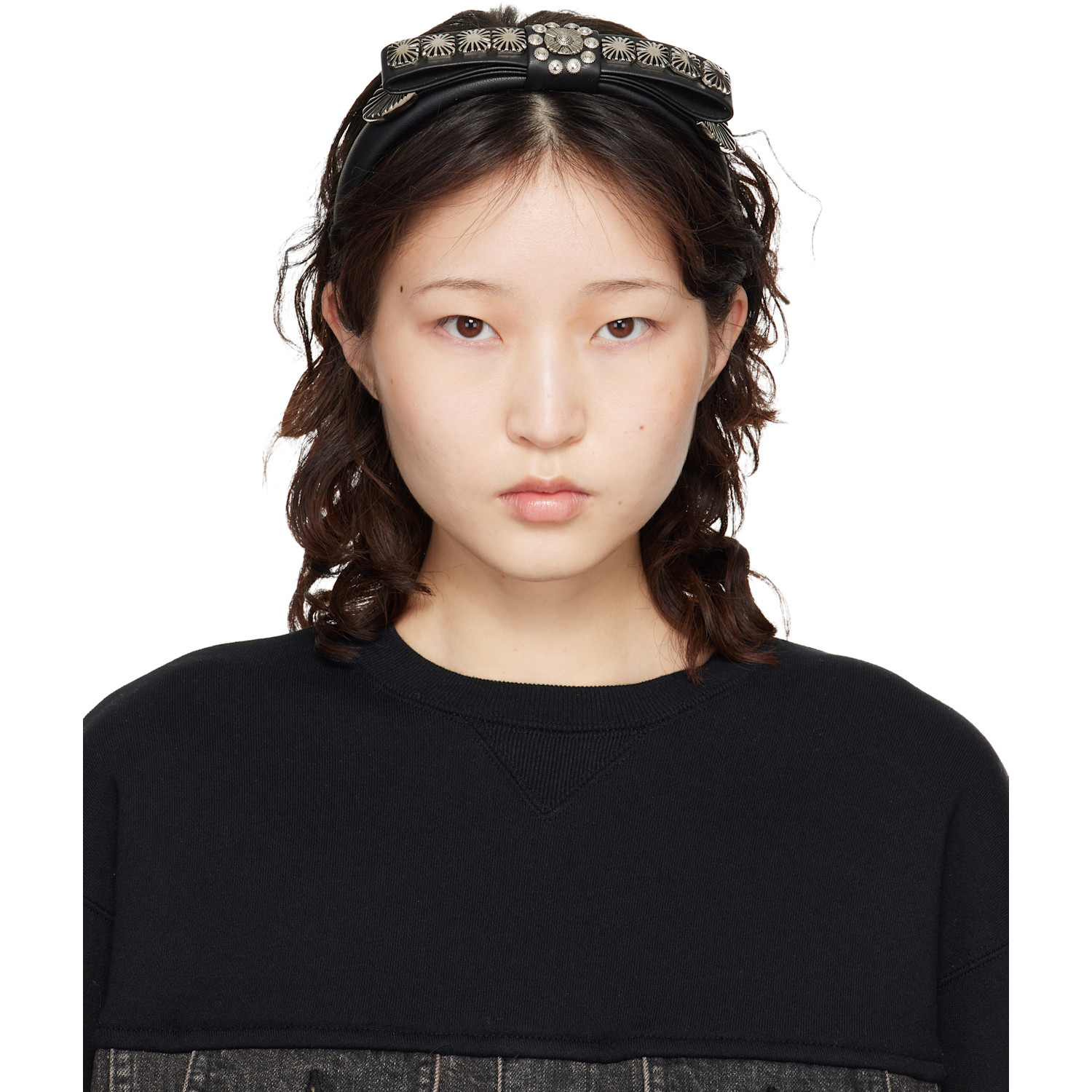 Toga Pulla Black Metal Ribbon Headband