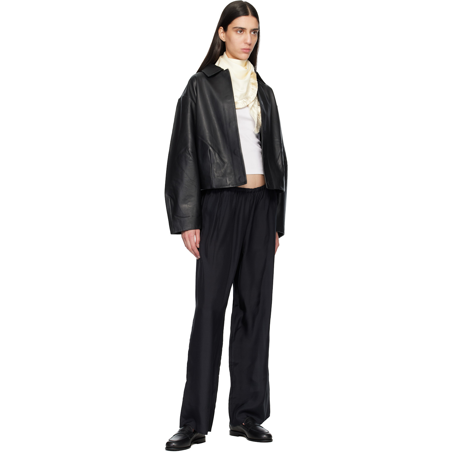  Toga Pulla Off-white Fringe Scarf 