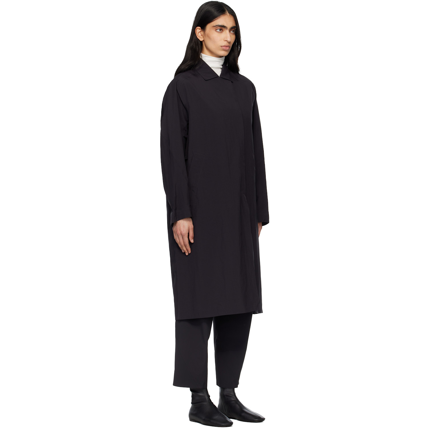  Veilance Black Nitra Sl Trench Coat 