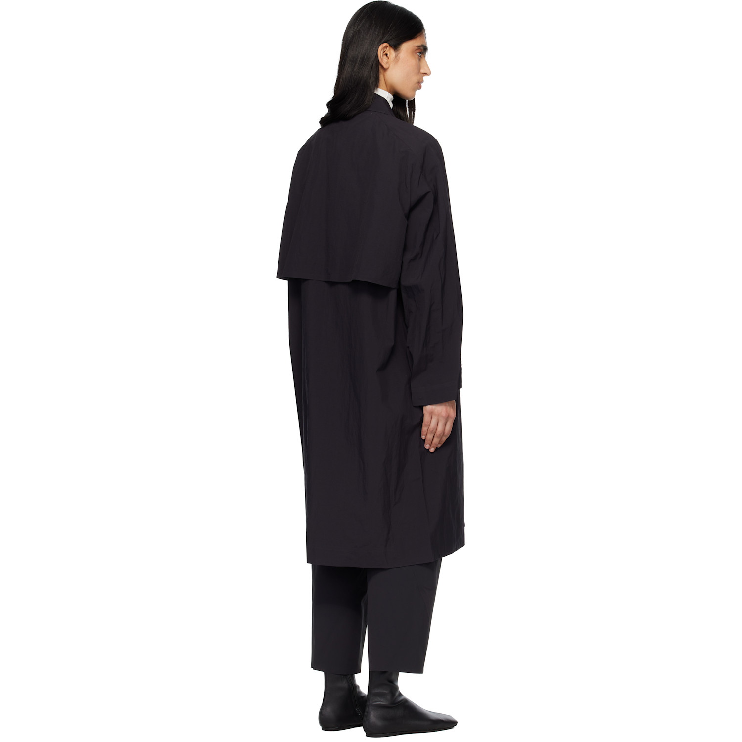  Veilance Black Nitra Sl Trench Coat 