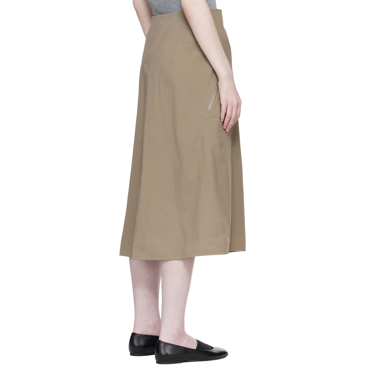  Veilance Beige Lota Midi Skirt 