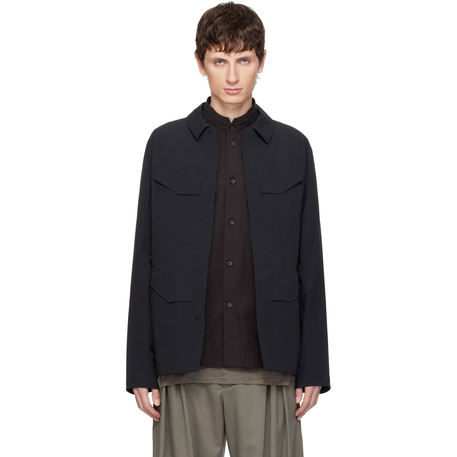 Veilance Black Field Softshell Jacket