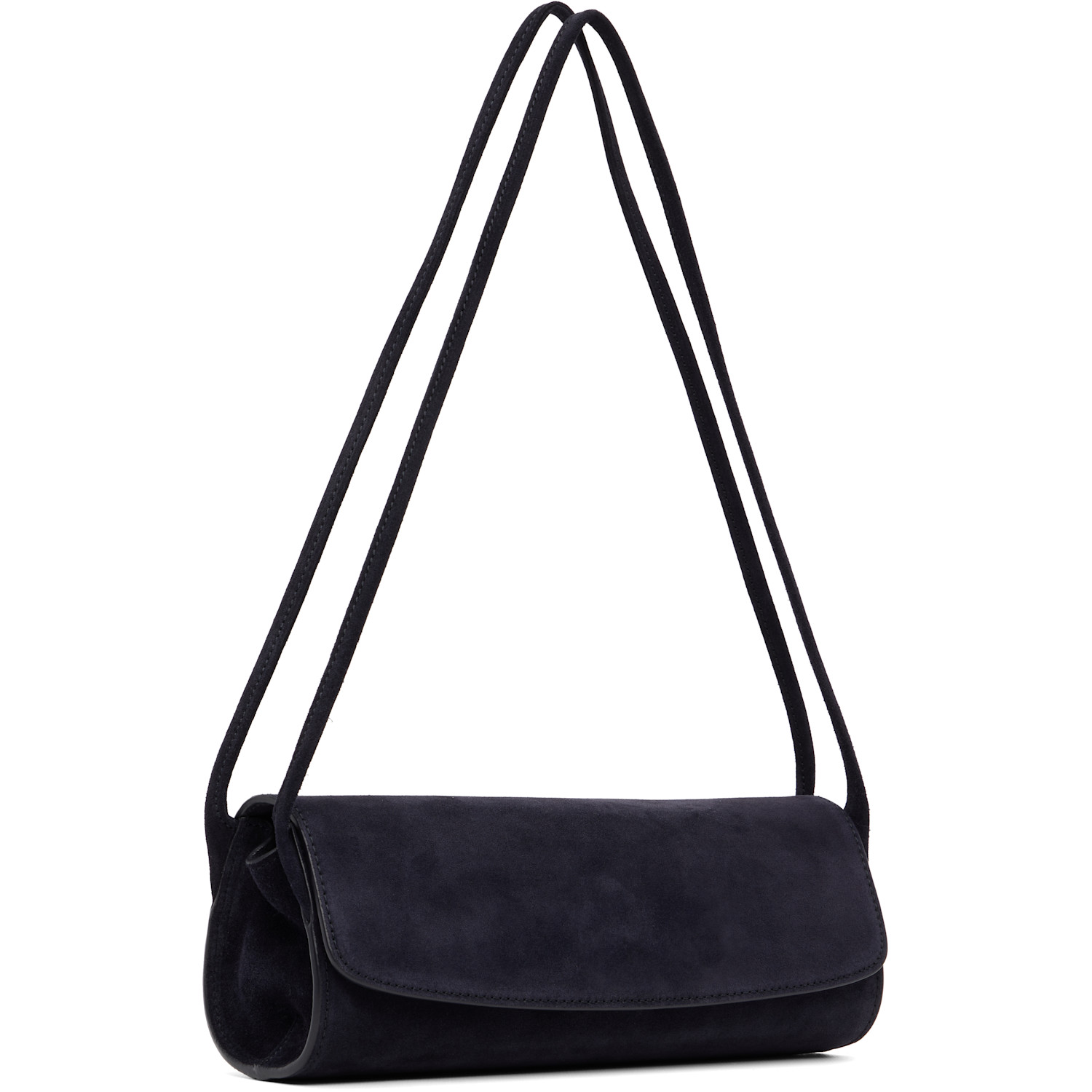  Le17septembre Navy Suede Cylinder Bag 