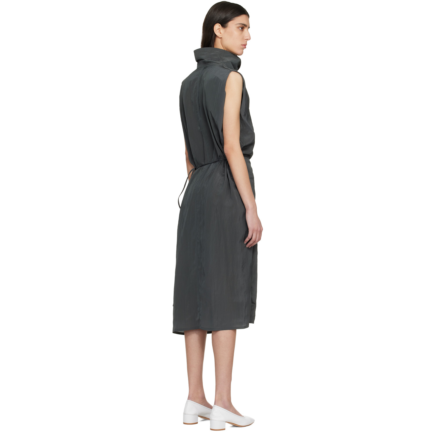  Le17septembre Black Celia Wrap Midi Dress 