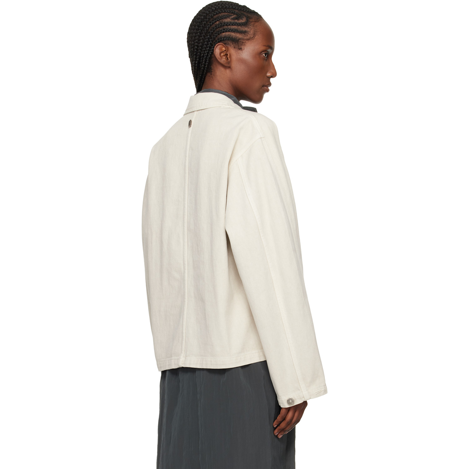  Le17septembre Off-white Garment-dyed Denim Hunting Jacket 
