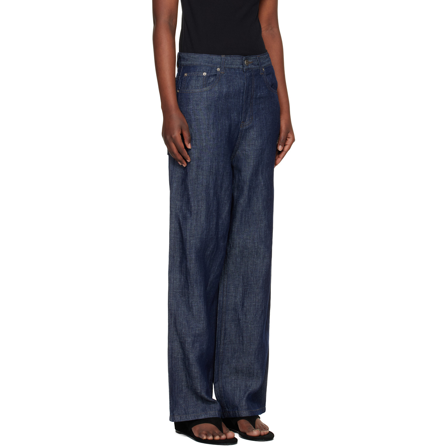  Le17septembre Navy Straight Denim Jeans 