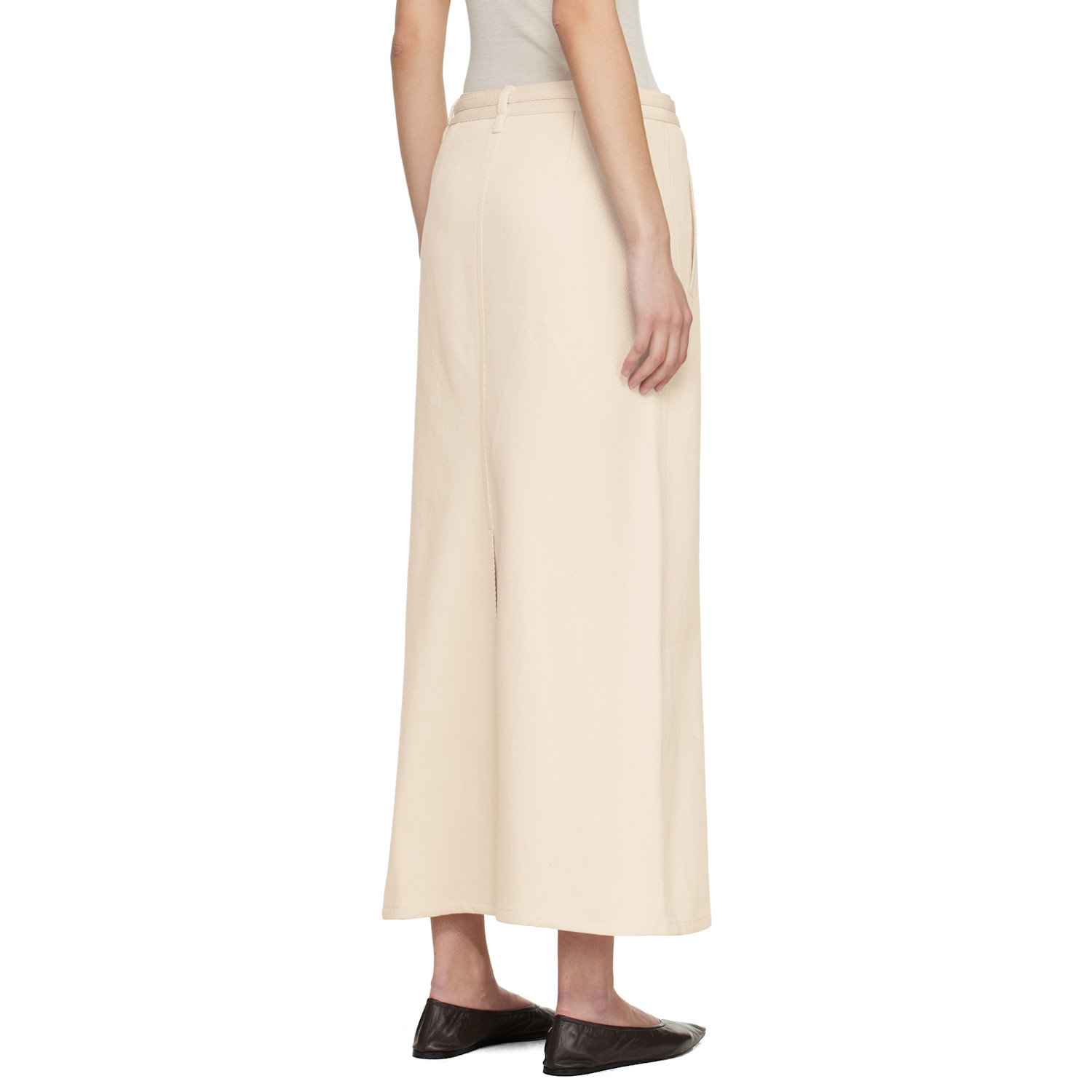  Le17septembre Off-white Tessa Belted Maxi Skirt 