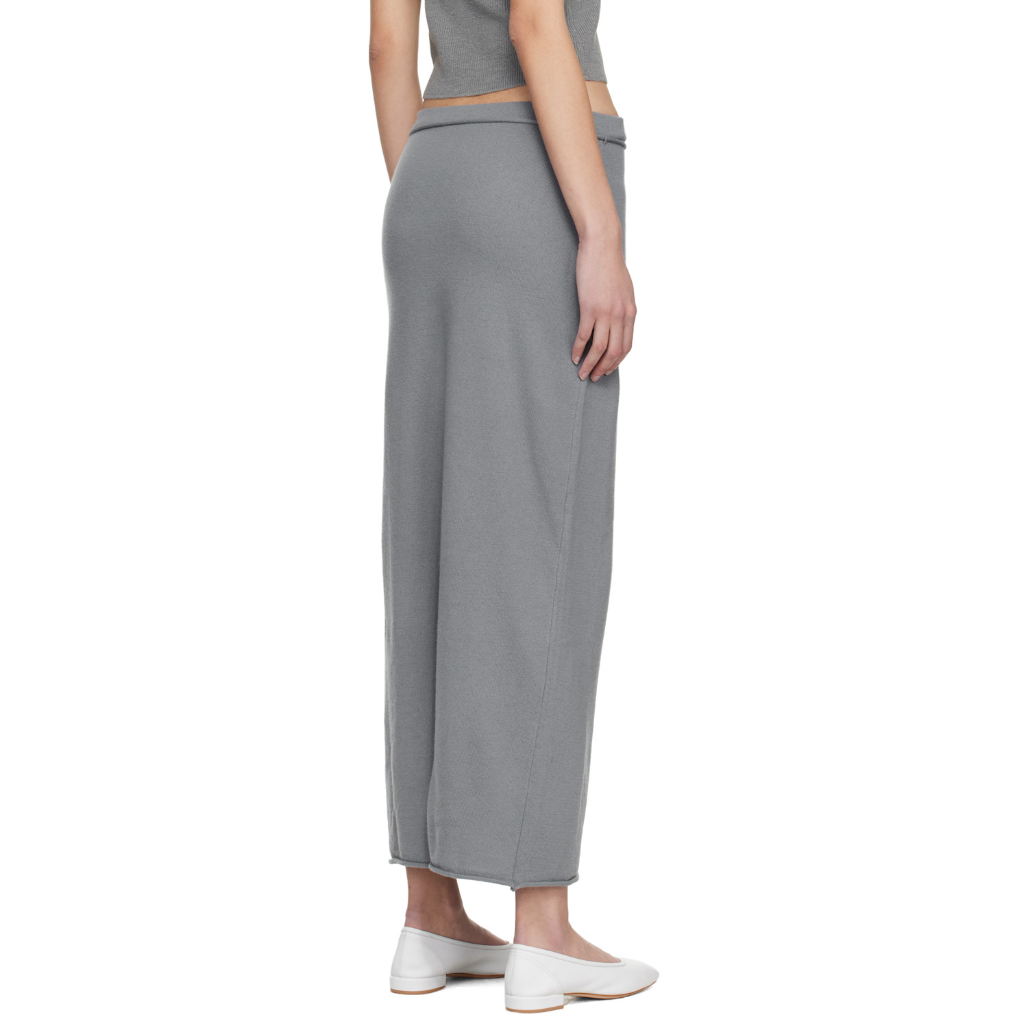  Le17septembre Blue Cashmere Blend Knit Maxi Skirt 