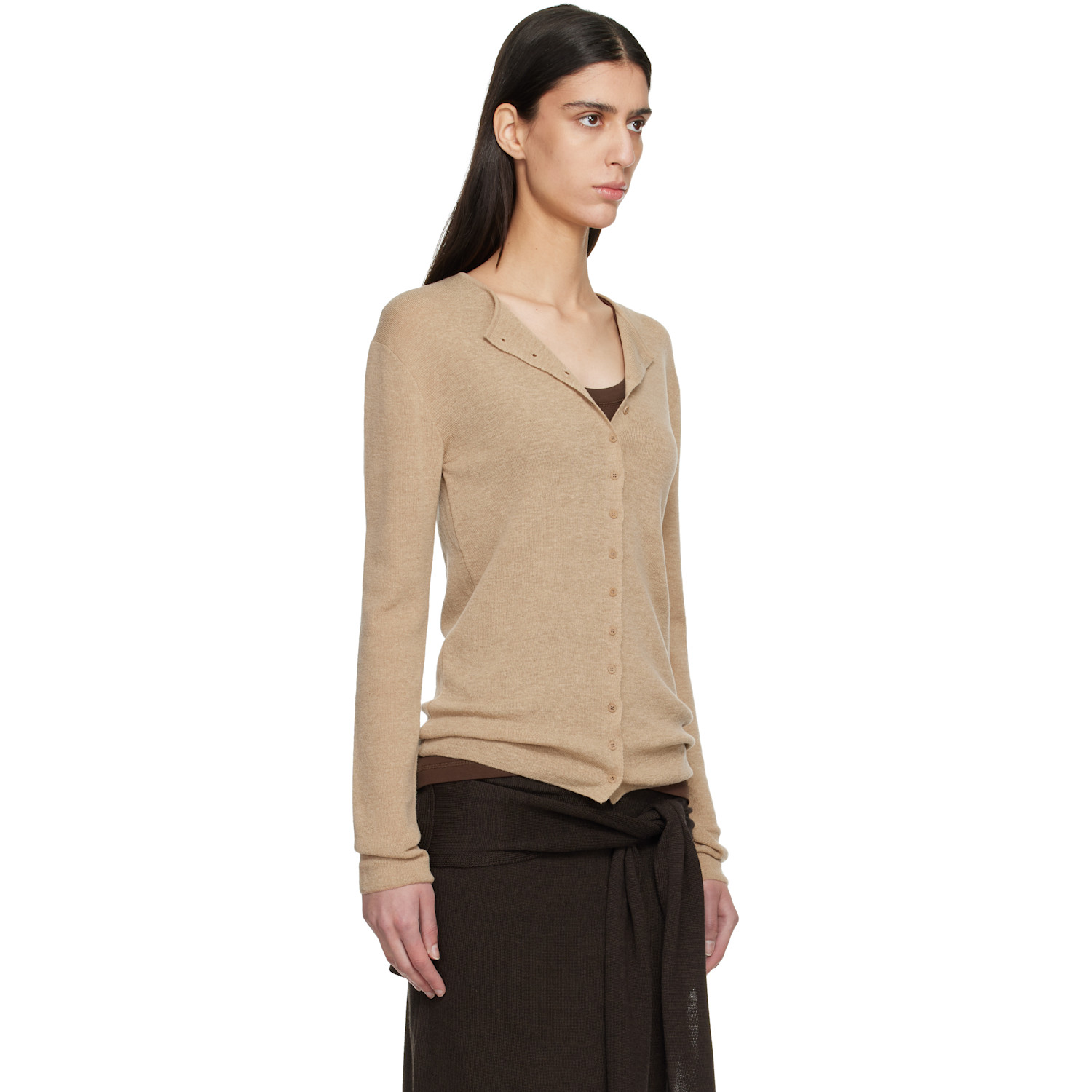  Le17septembre Tan Anne Knit Cardigan 