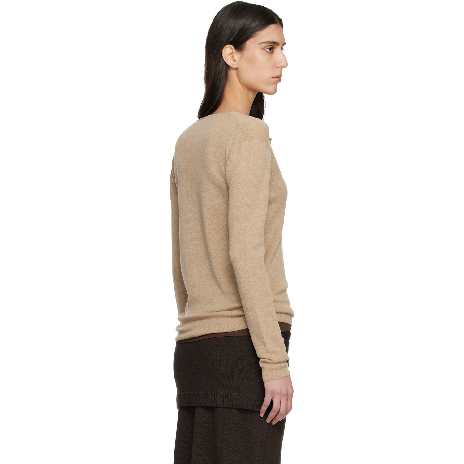  Le17septembre Tan Anne Knit Cardigan 