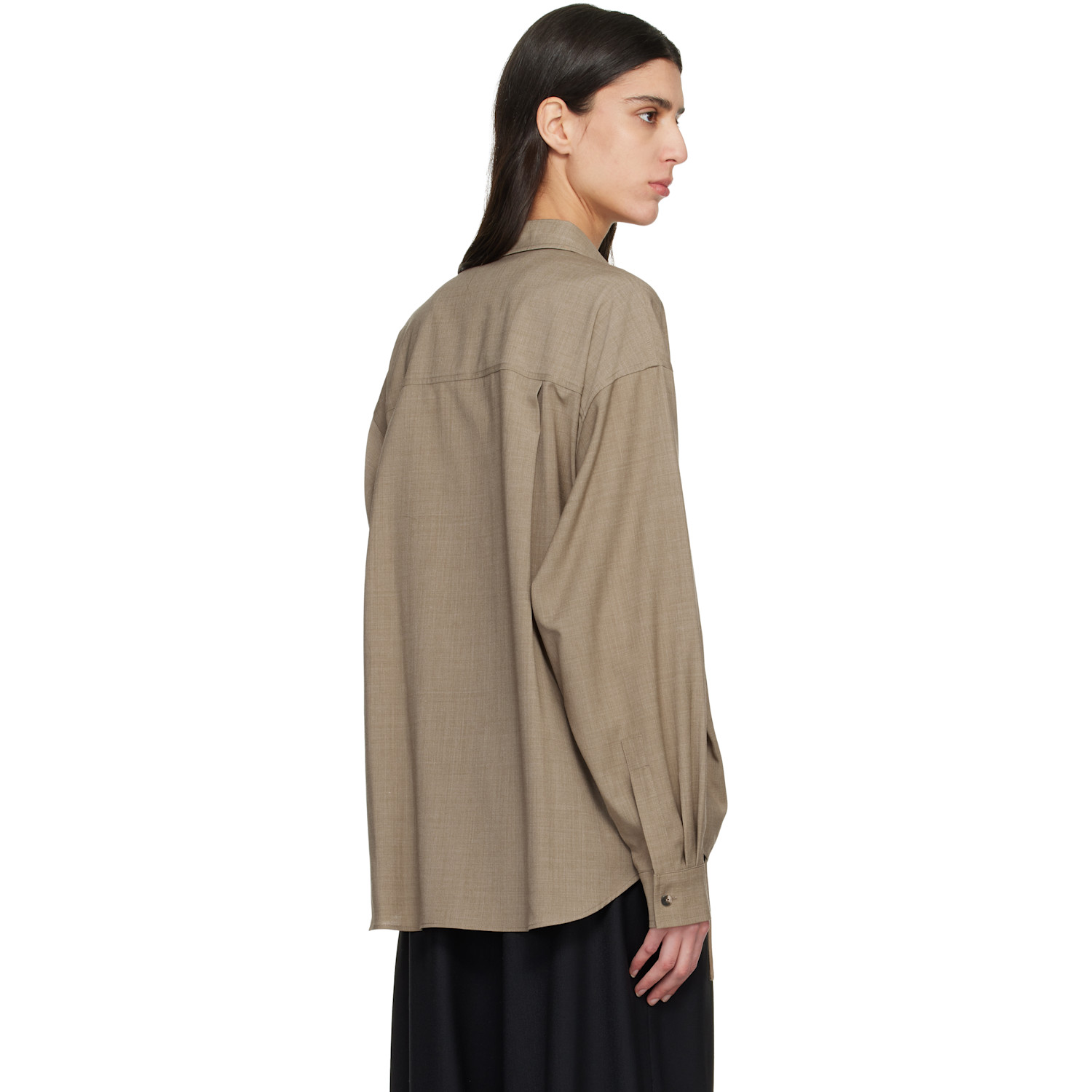  Le17septembre Brown Side Twisted Shirt 