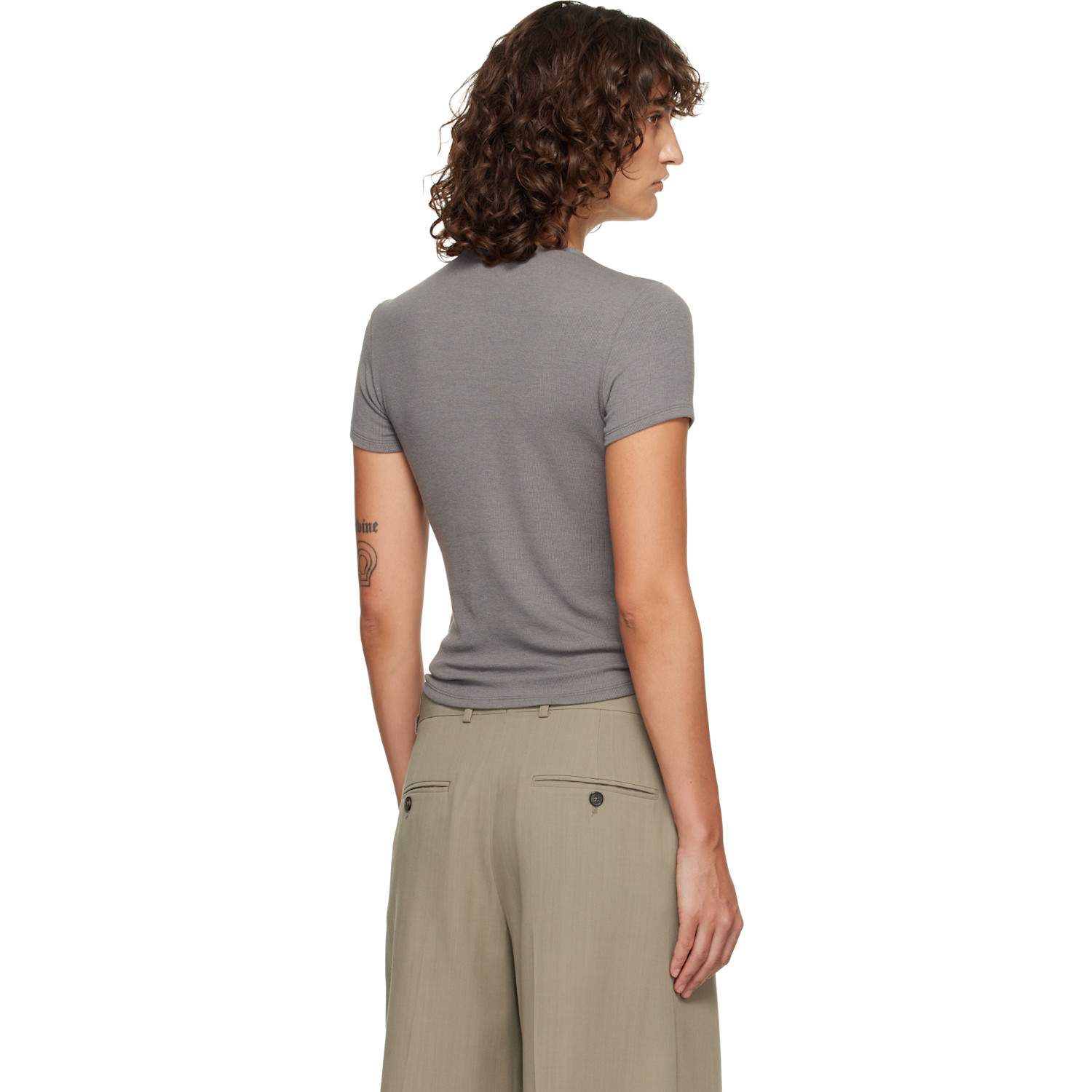  Le17septembre Gray Basic Wool T-shirt 