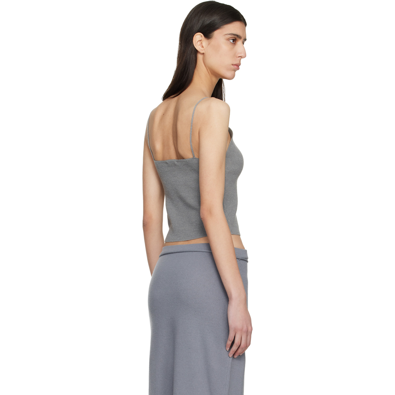  Le17septembre Gray Anne Sleeveless Knit Tank Top 