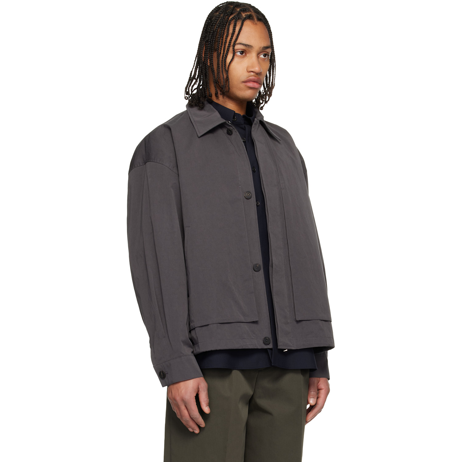  Le17septembre Gray Cargo Pocket Jacket 