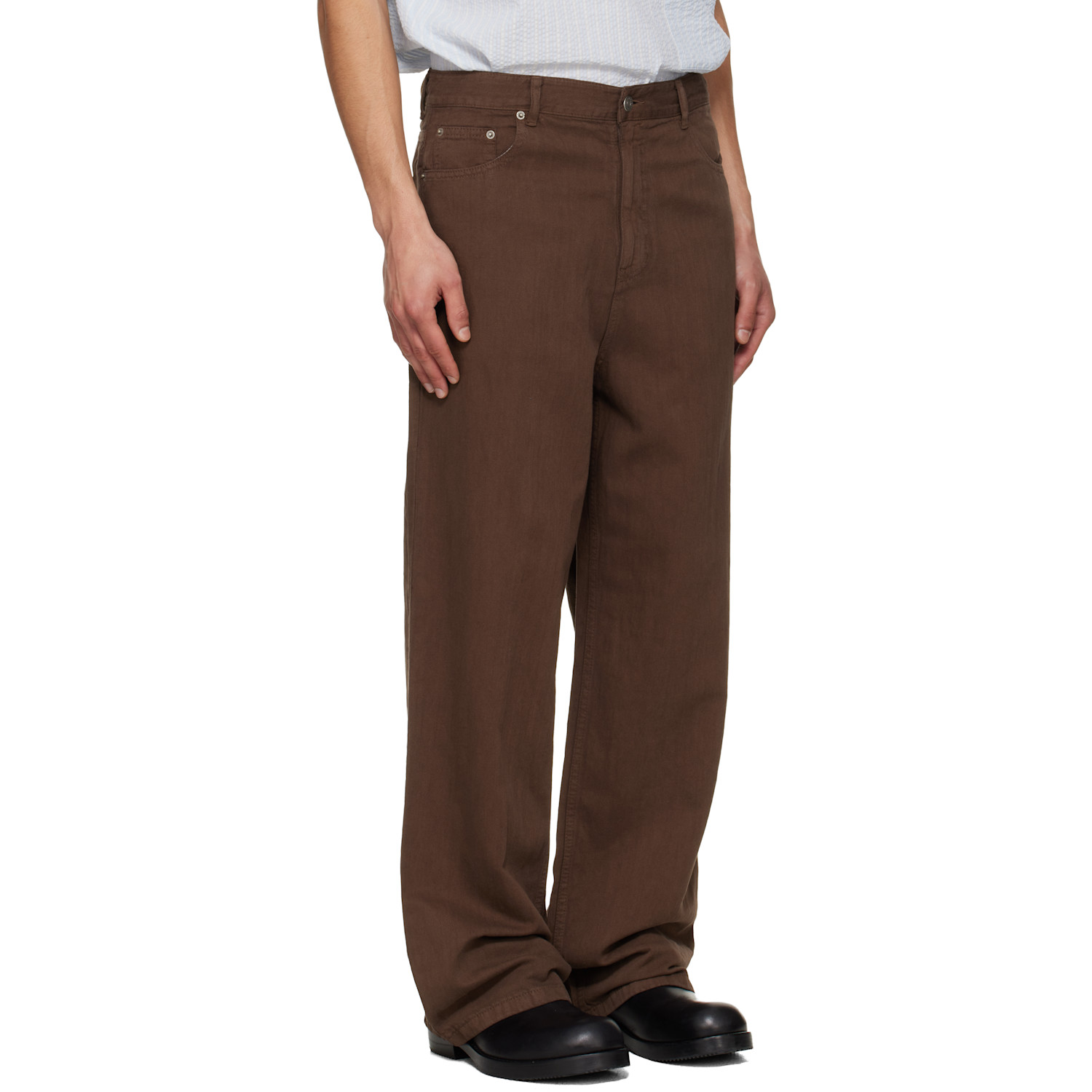  Le17septembre Brown Straight Jeans 