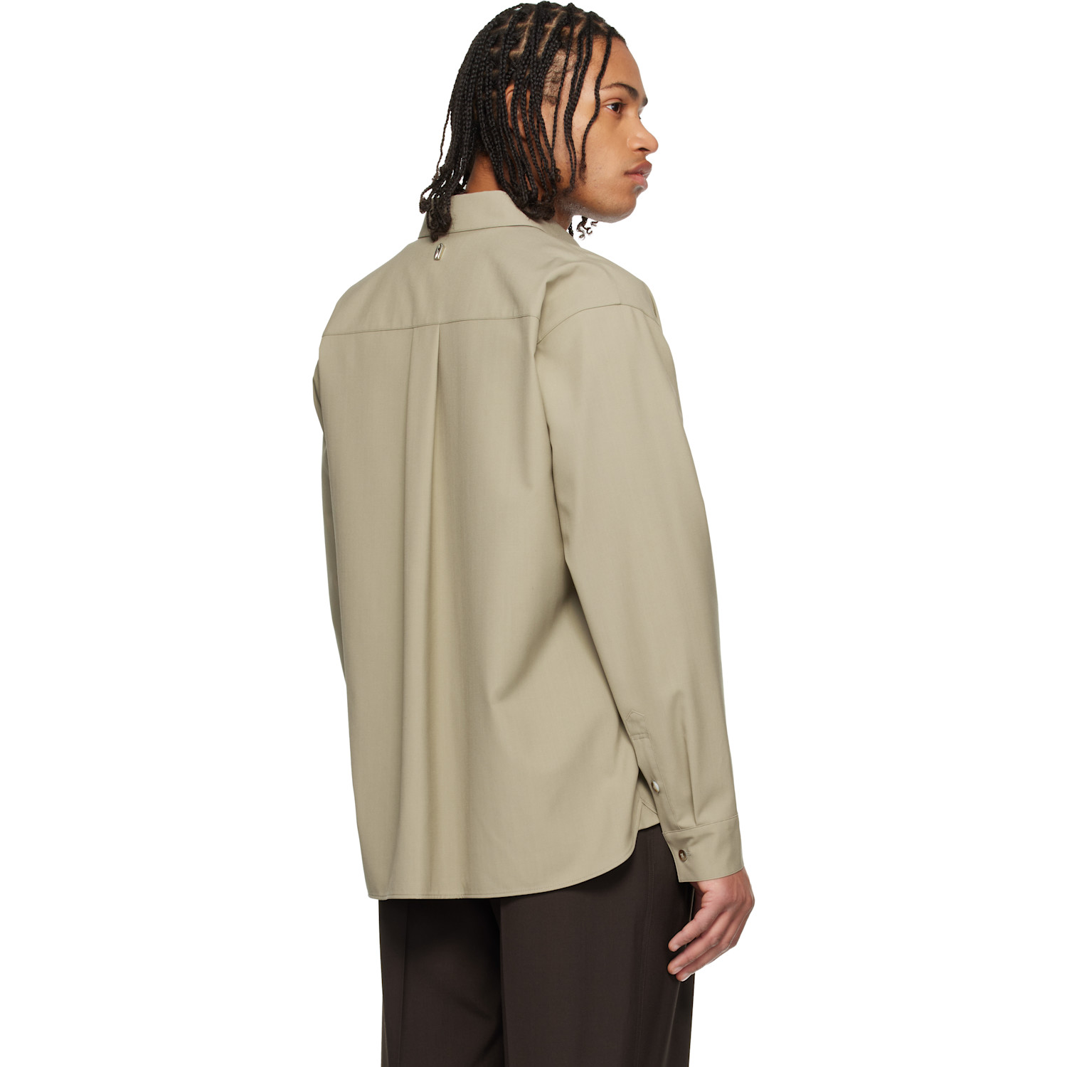  Le17septembre Beige Classic Wool-blend Shirt 