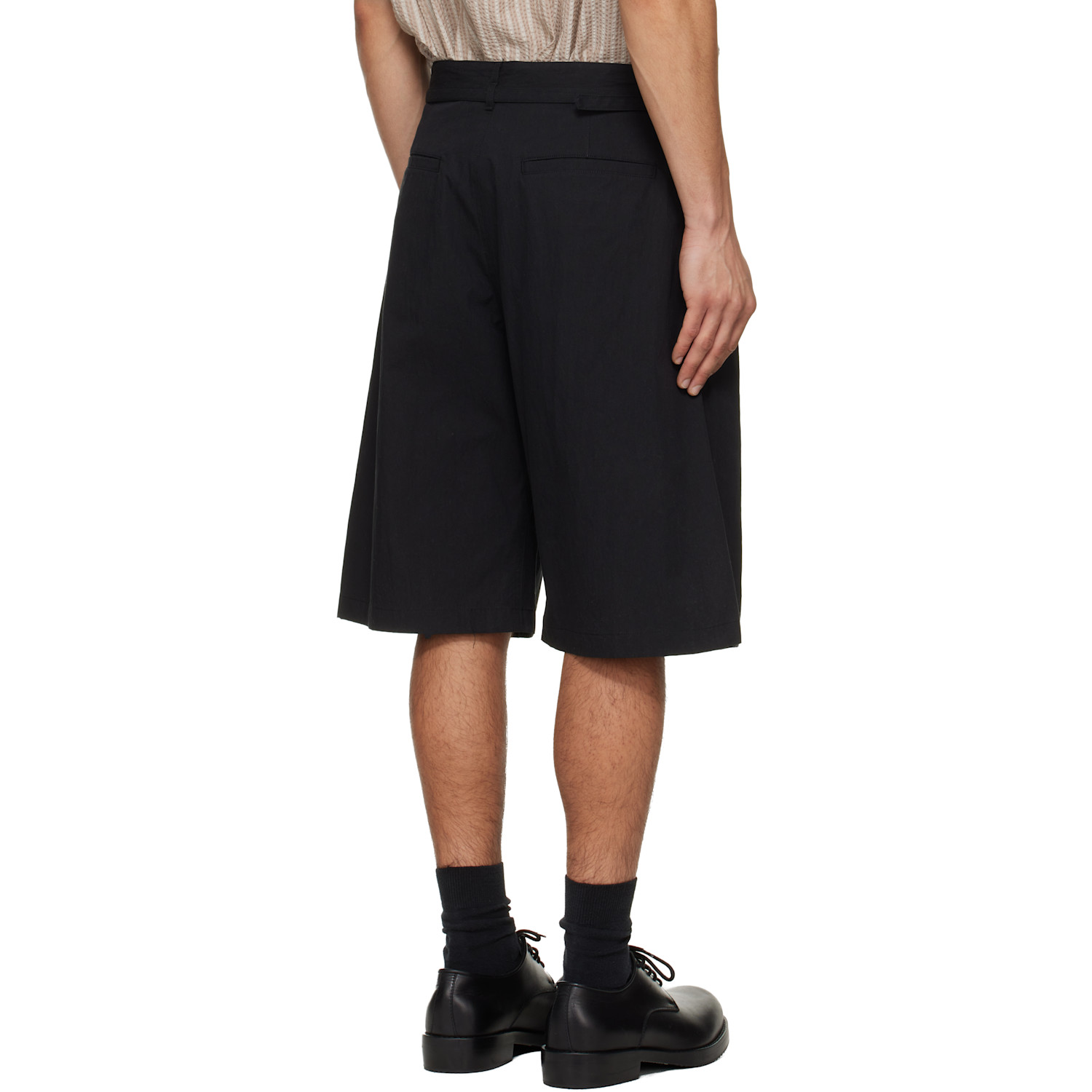  Le17septembre Black Belted Curved Shorts 