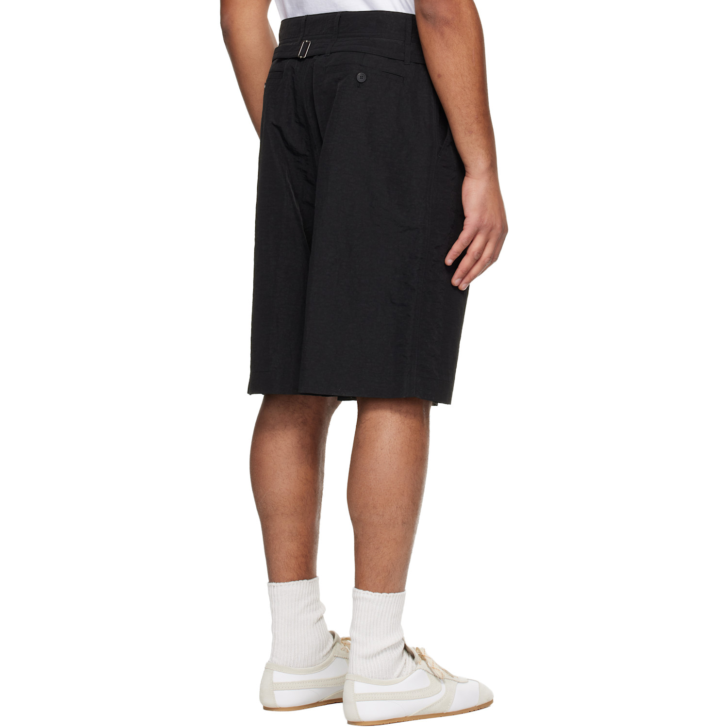  Le17septembre Black Adjustable Bermuda Shorts 