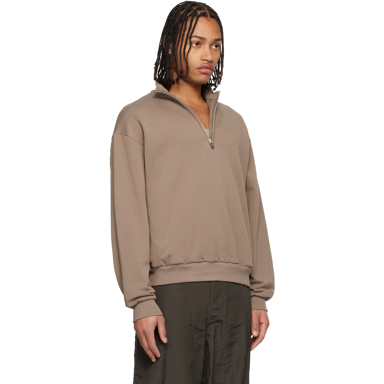  Le17septembre Brown Half-zip Sweatshirt 