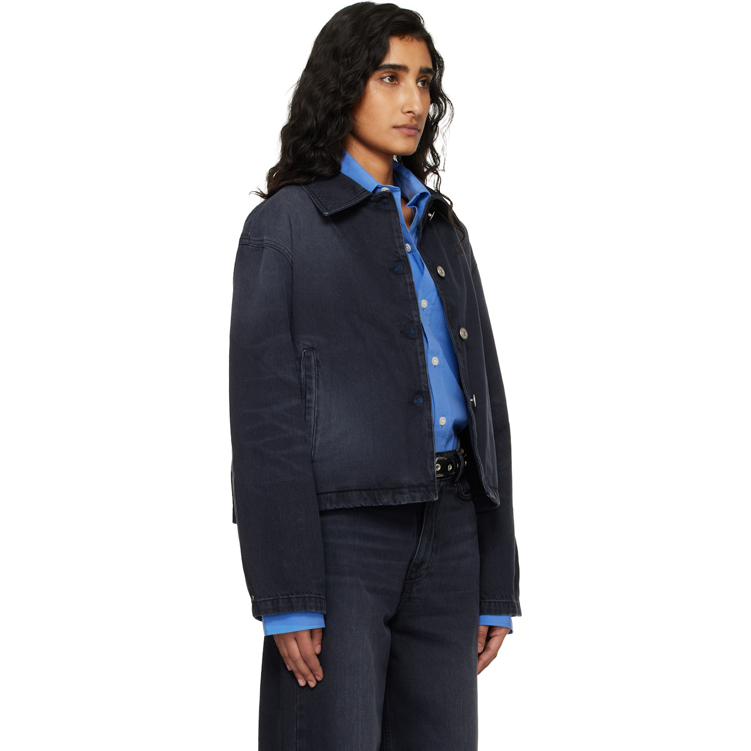  Mfpen Black Decorator Denim Jacket 