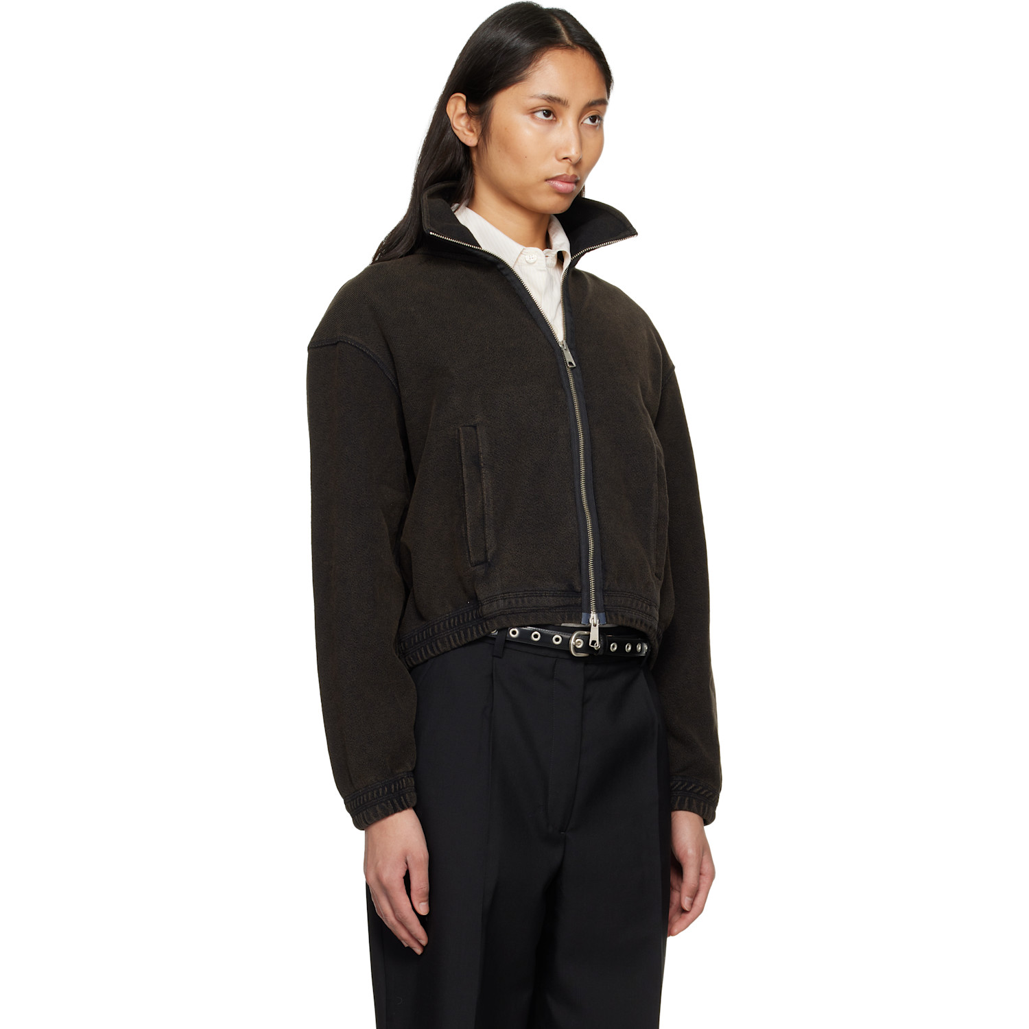  Mfpen Brown Covet Full Zip Sweatshirt 